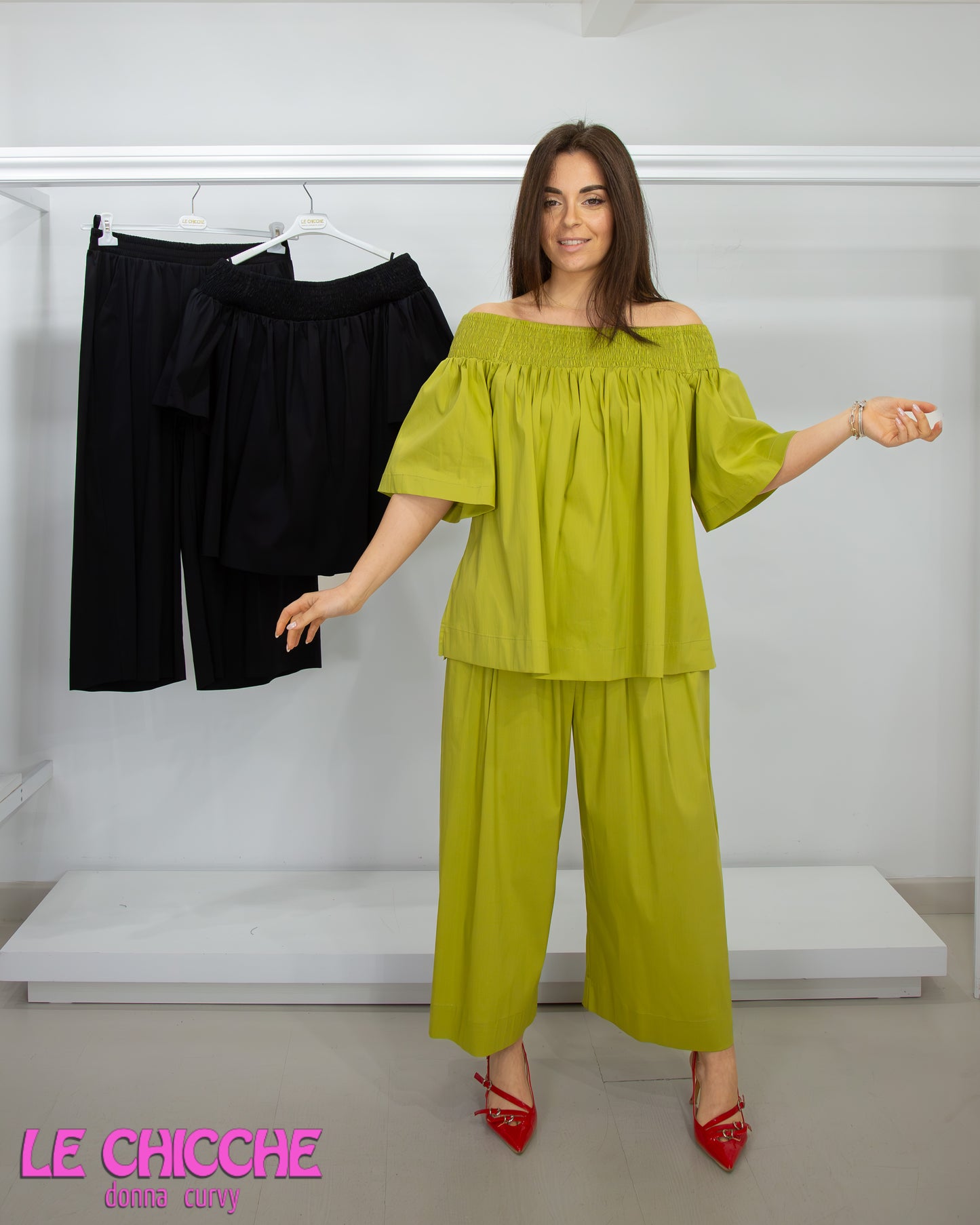 MAT pantalone gamba larga misto cotone rasato