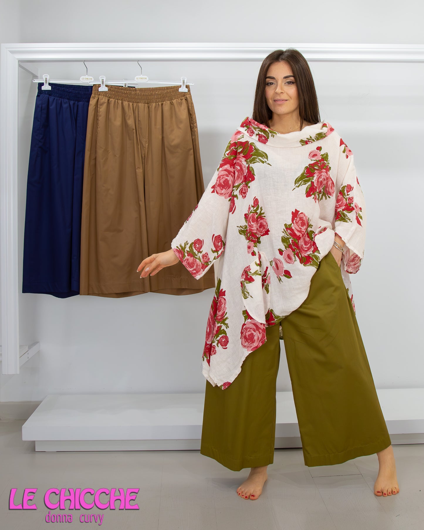 MAT Pantalone gamba larga cotone rasato
