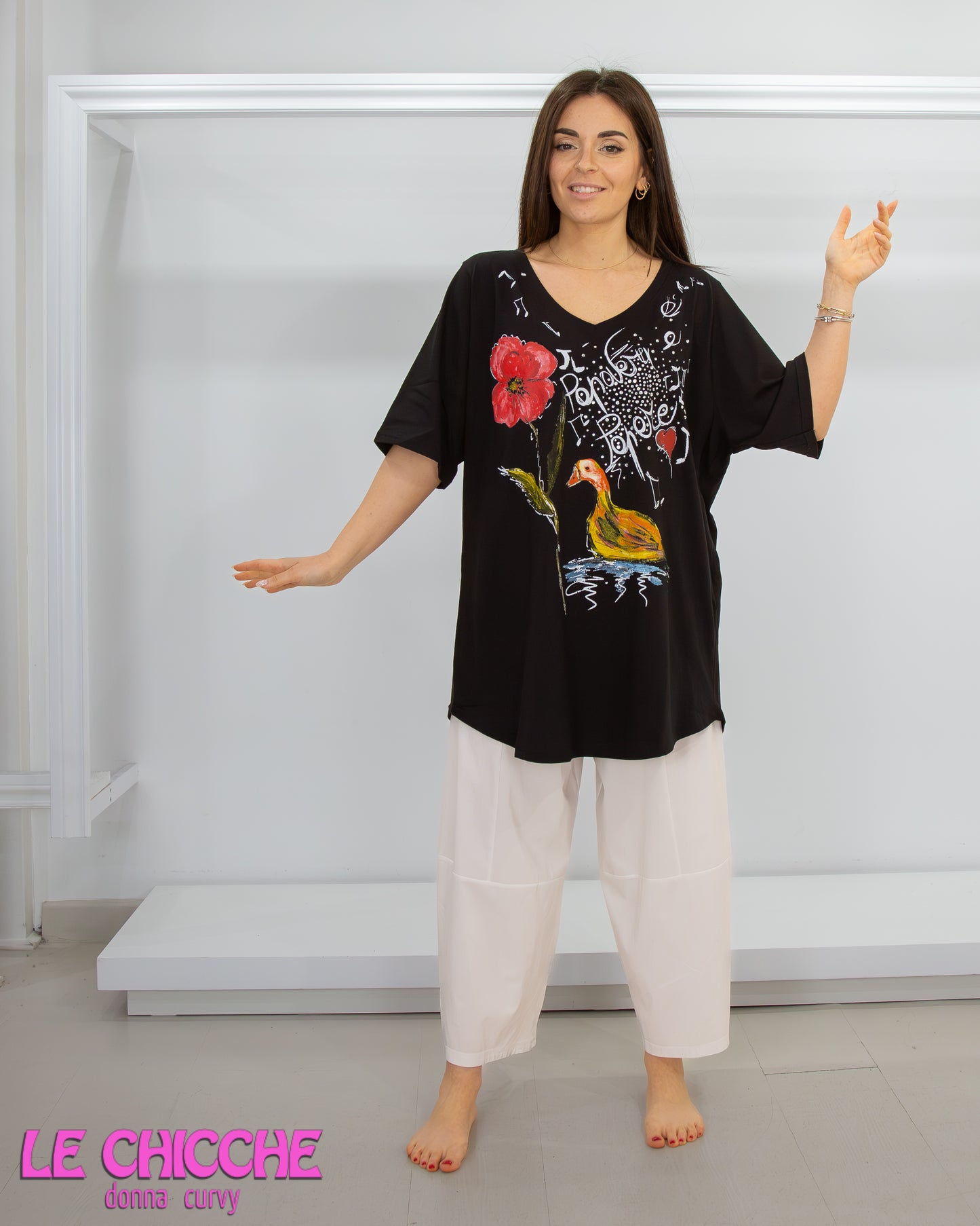 SOPHIA T-shirt stampa papero