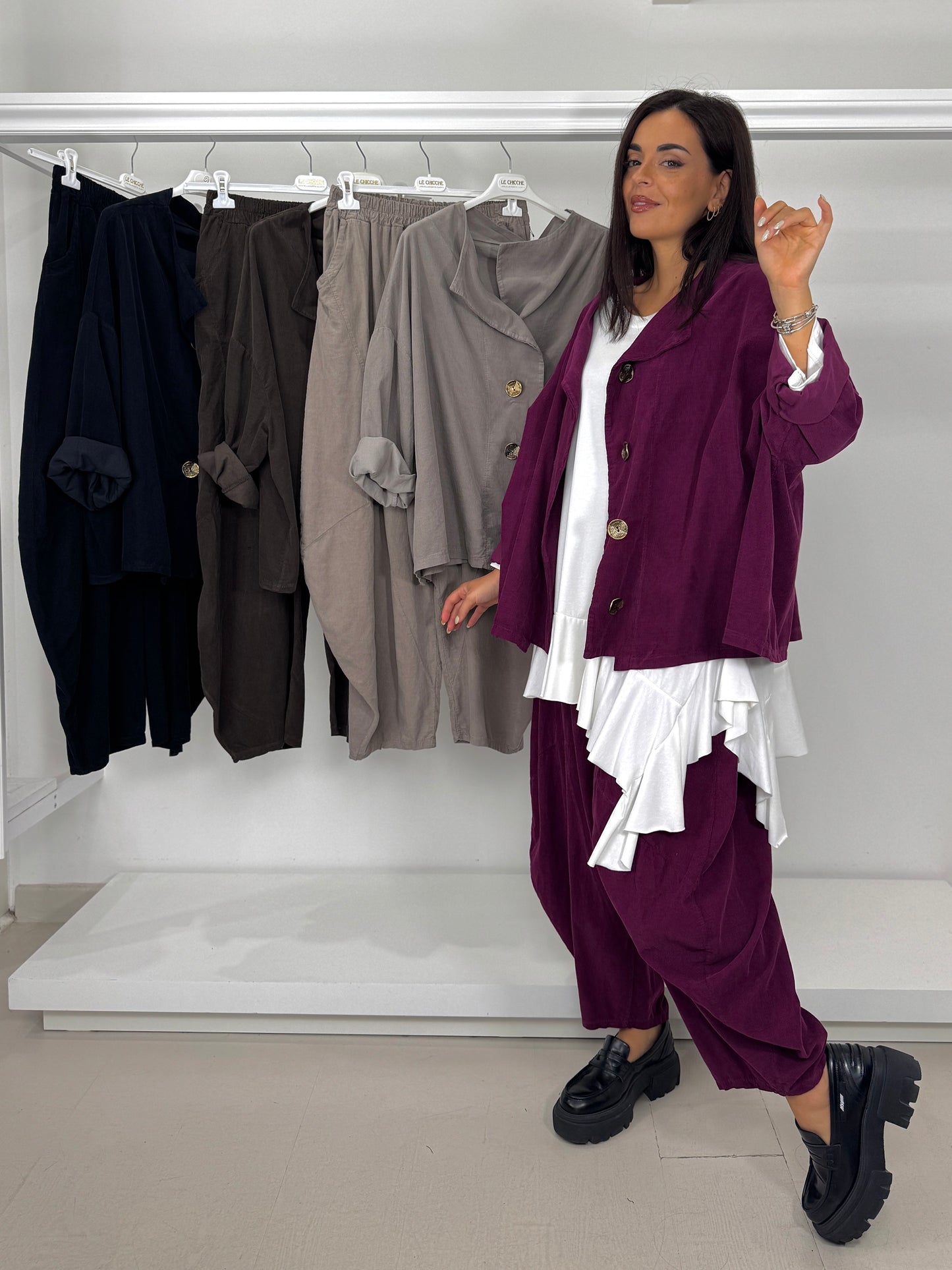 Pantalone ovetto velluto millerighe