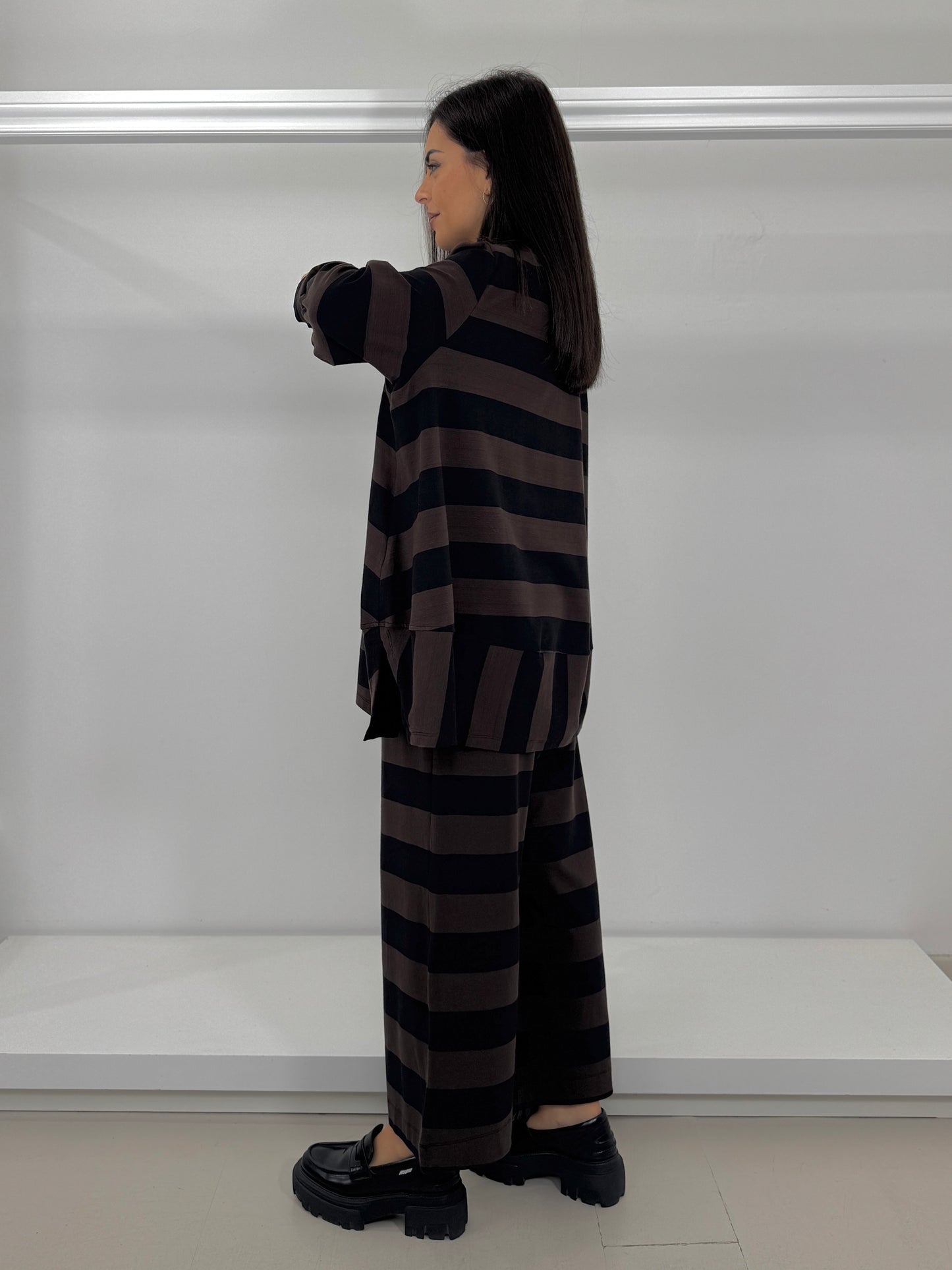 URBAN BY ALEMBIKA Maglia righe ovetto