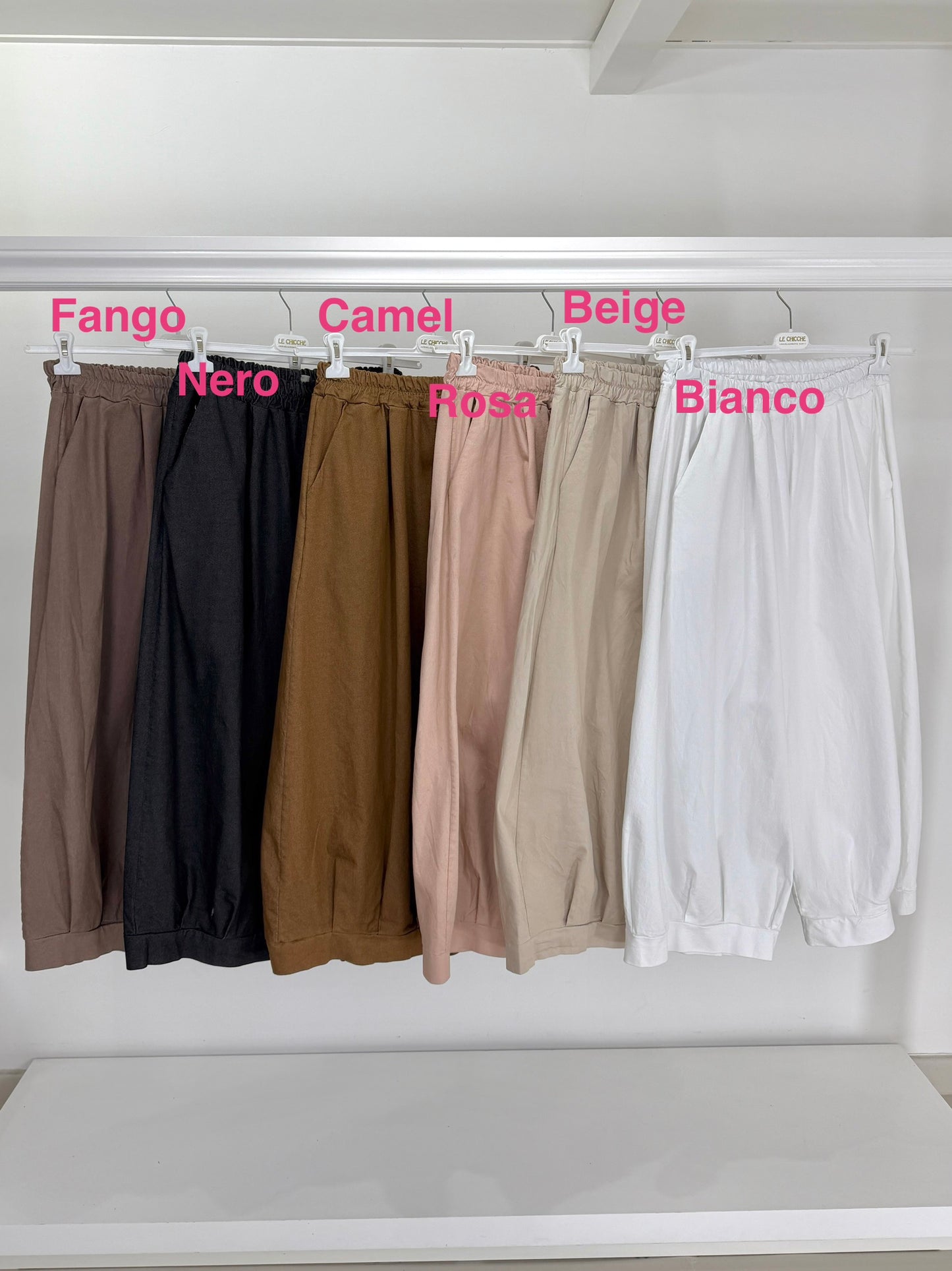 Pantalone effetto jeans fondo pence
