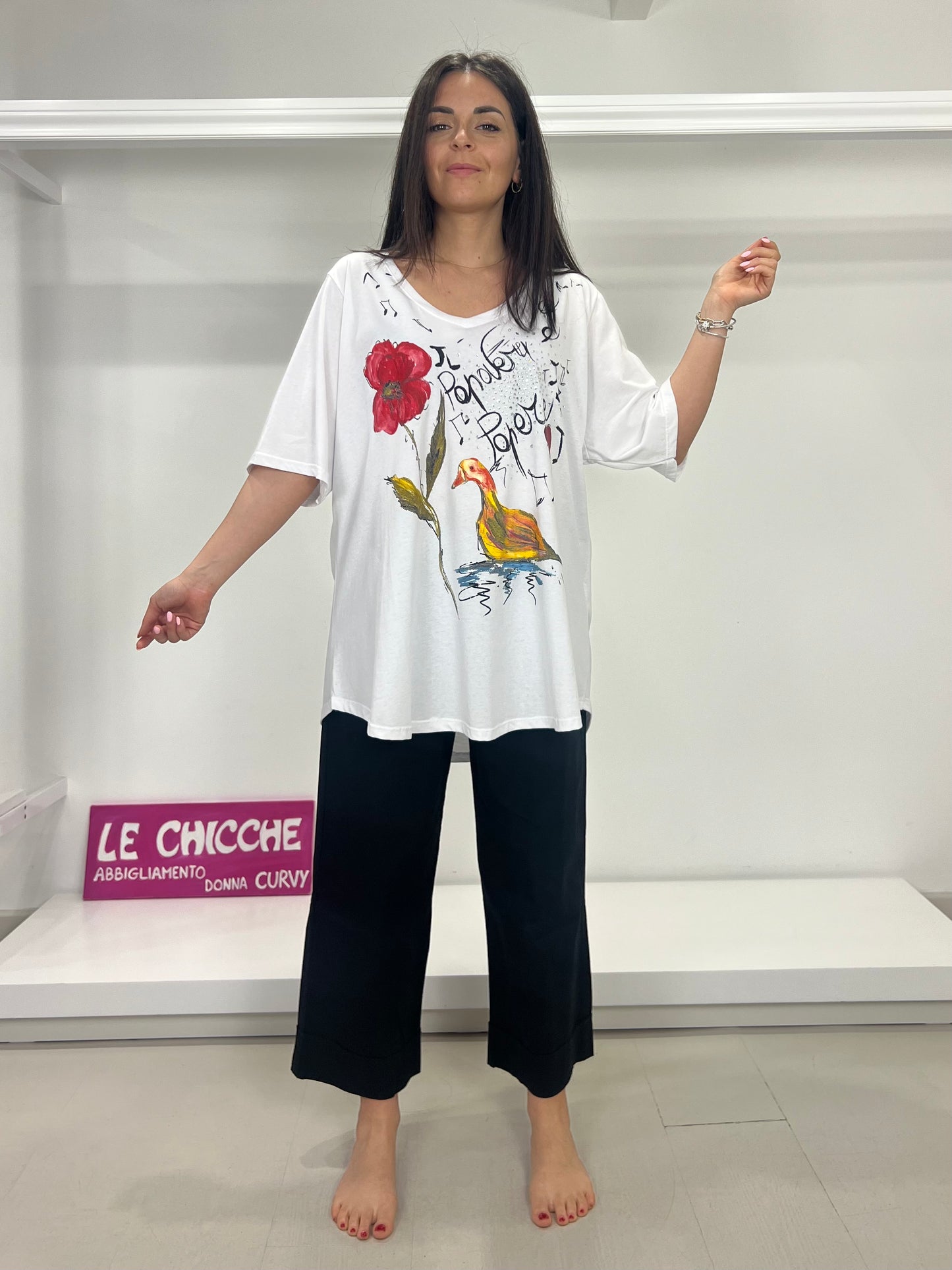 SOPHIA T-shirt stampa papero