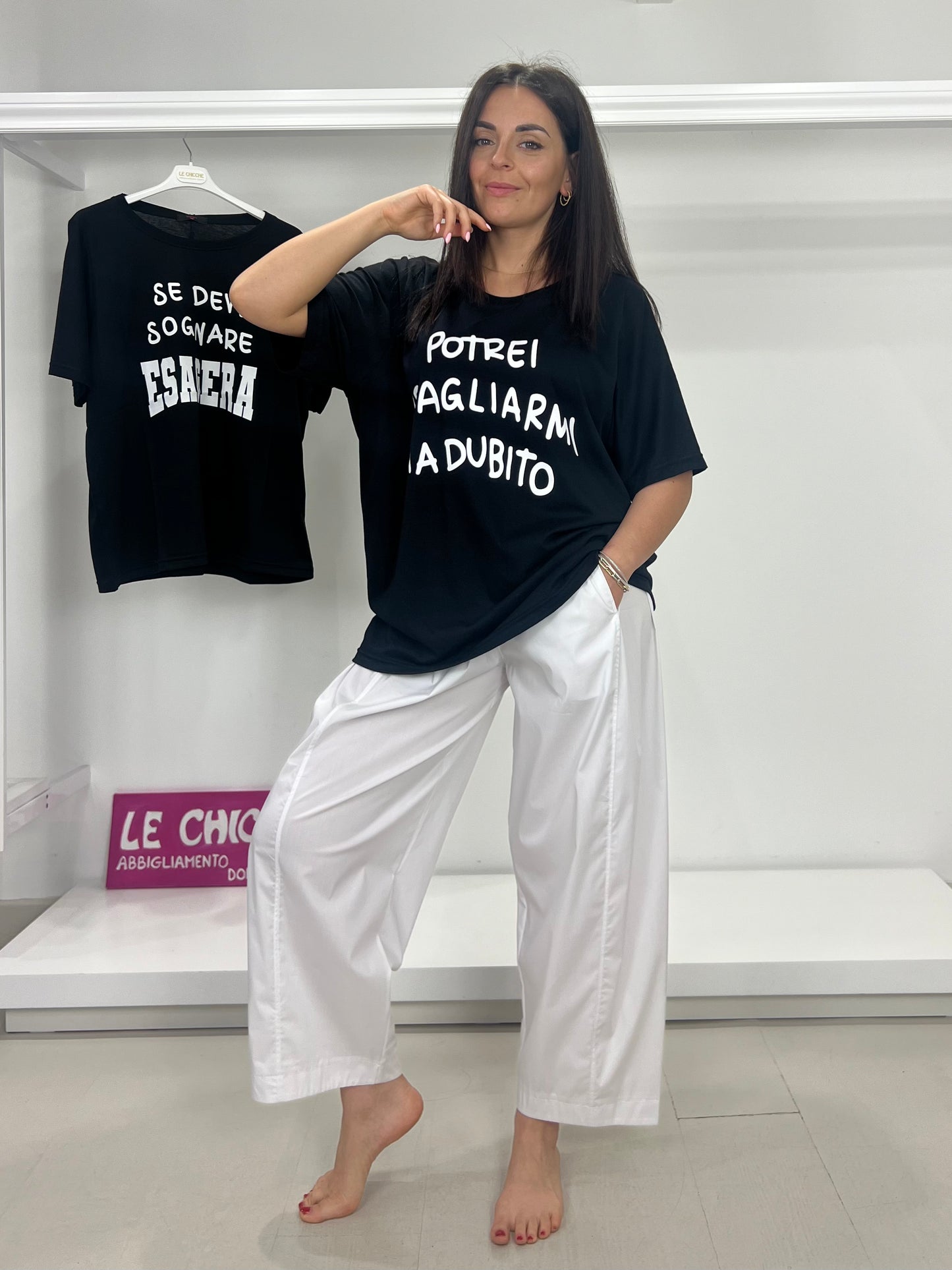 Pantalone misto cotone ovetto lungo