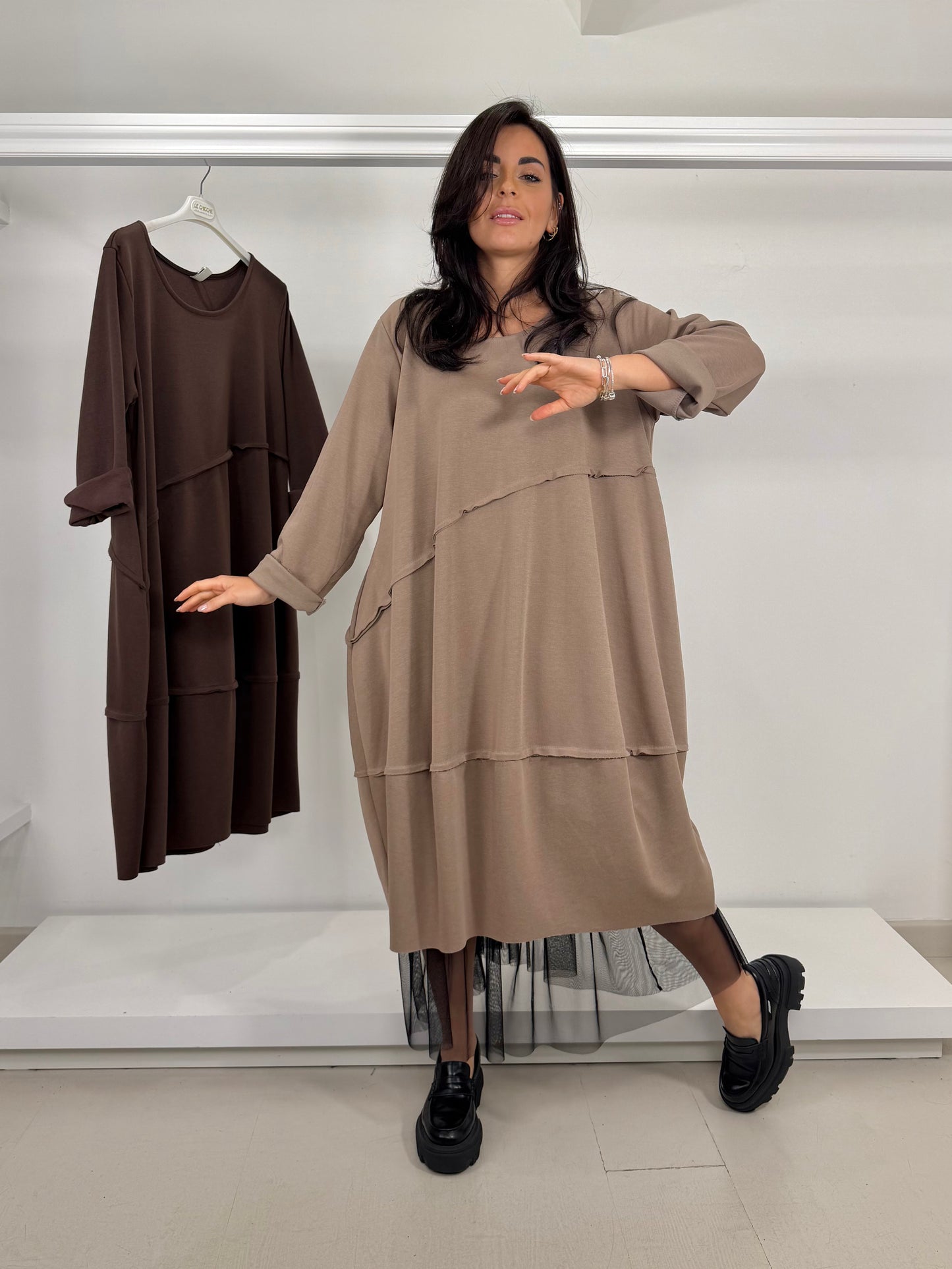 Abito tulle elasticizzato