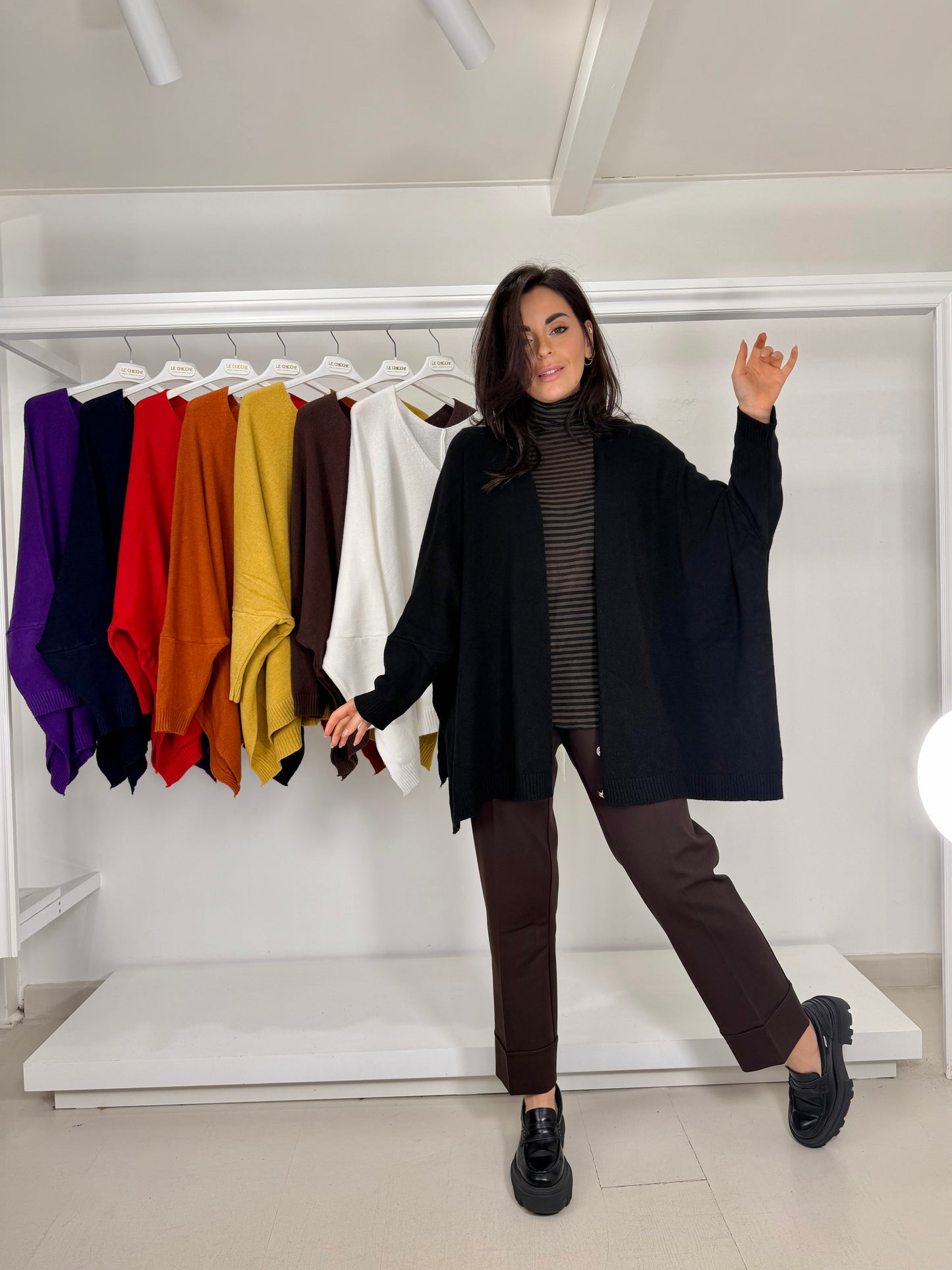 Pantalone punto milano viscosa con bordo