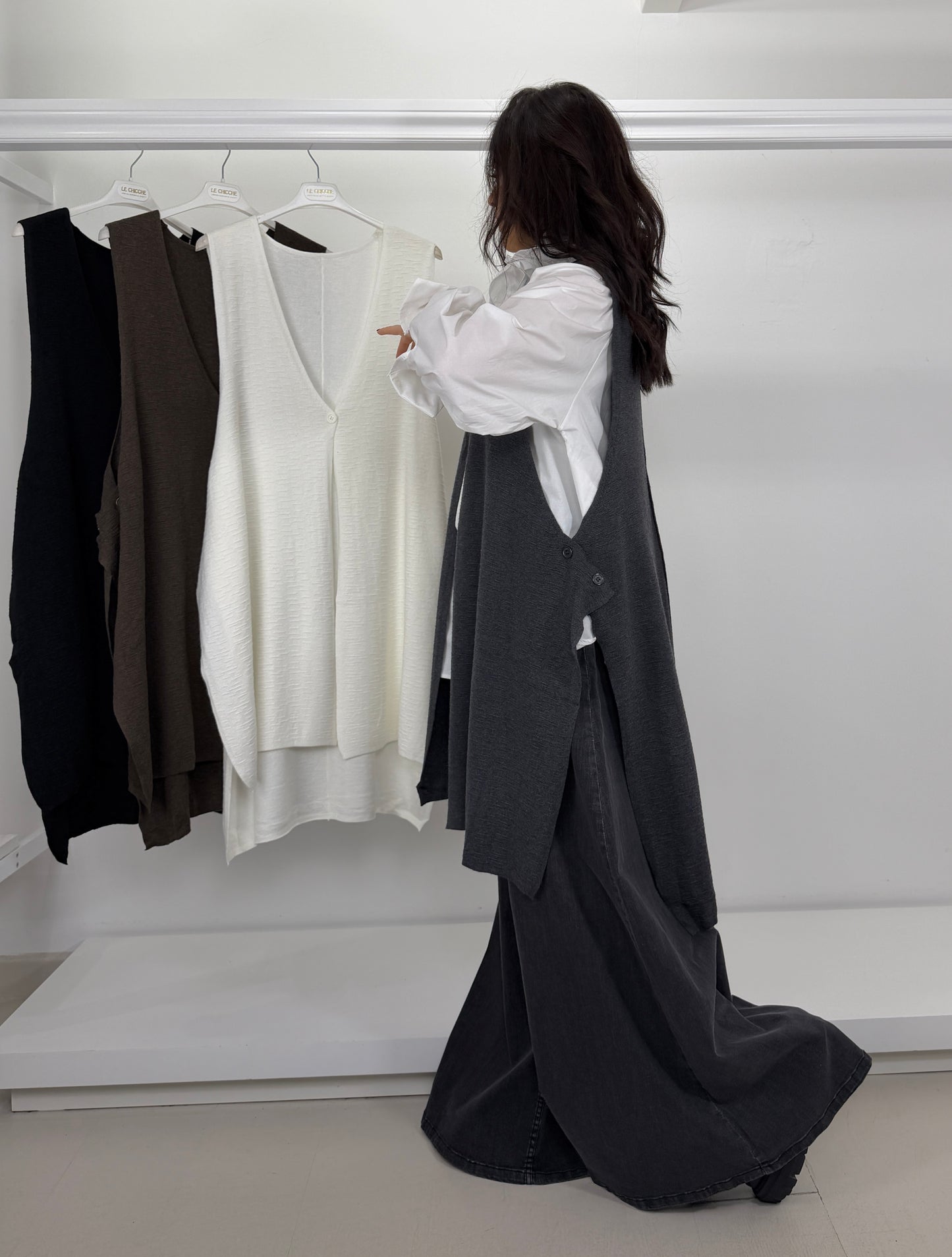 Gilet bottoni laterali