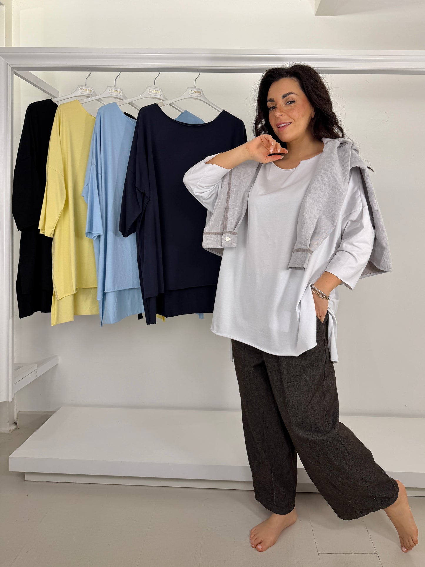 Maglia taglio vivo manica 3/4