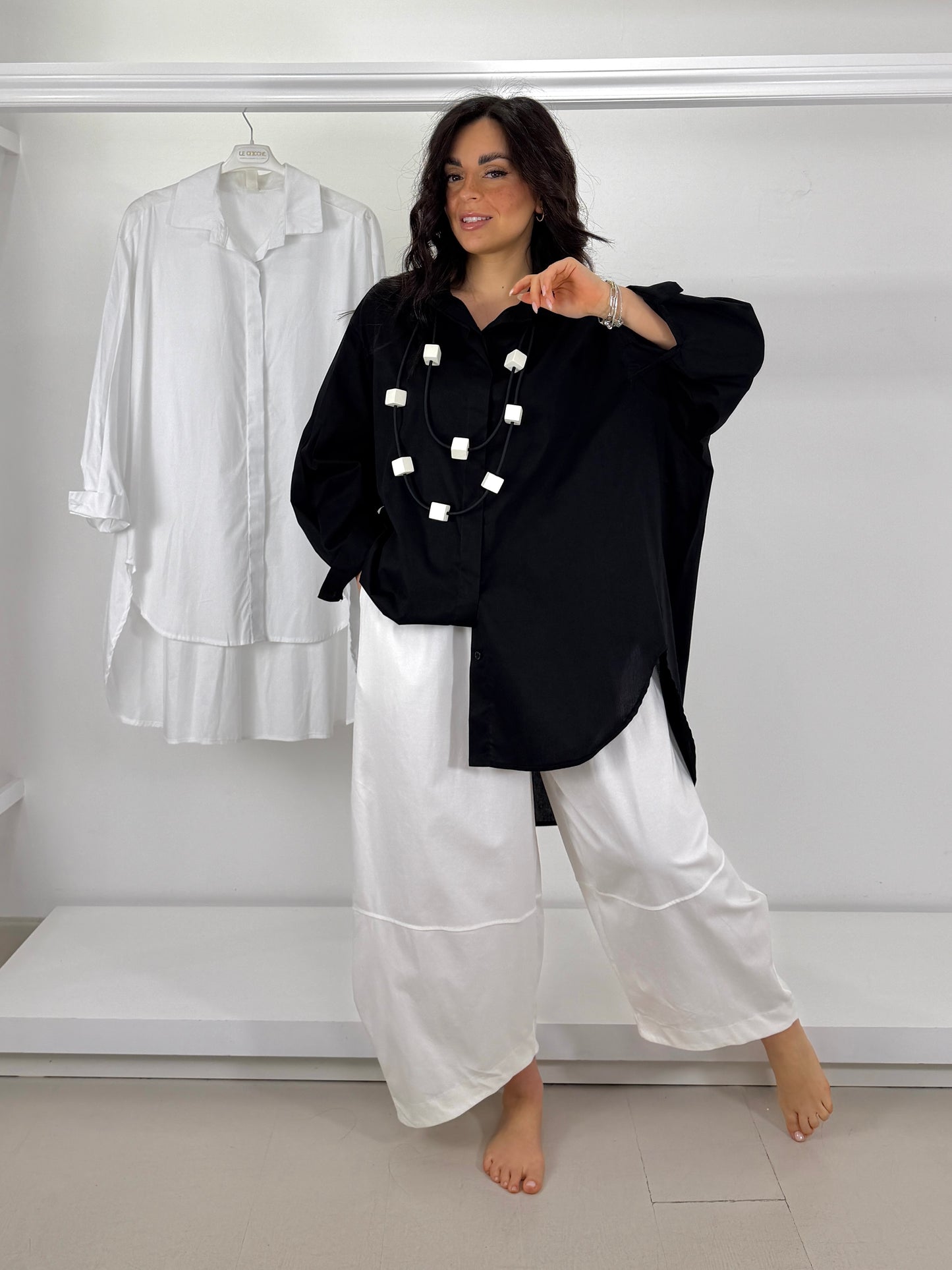 Camicia lunga stondata