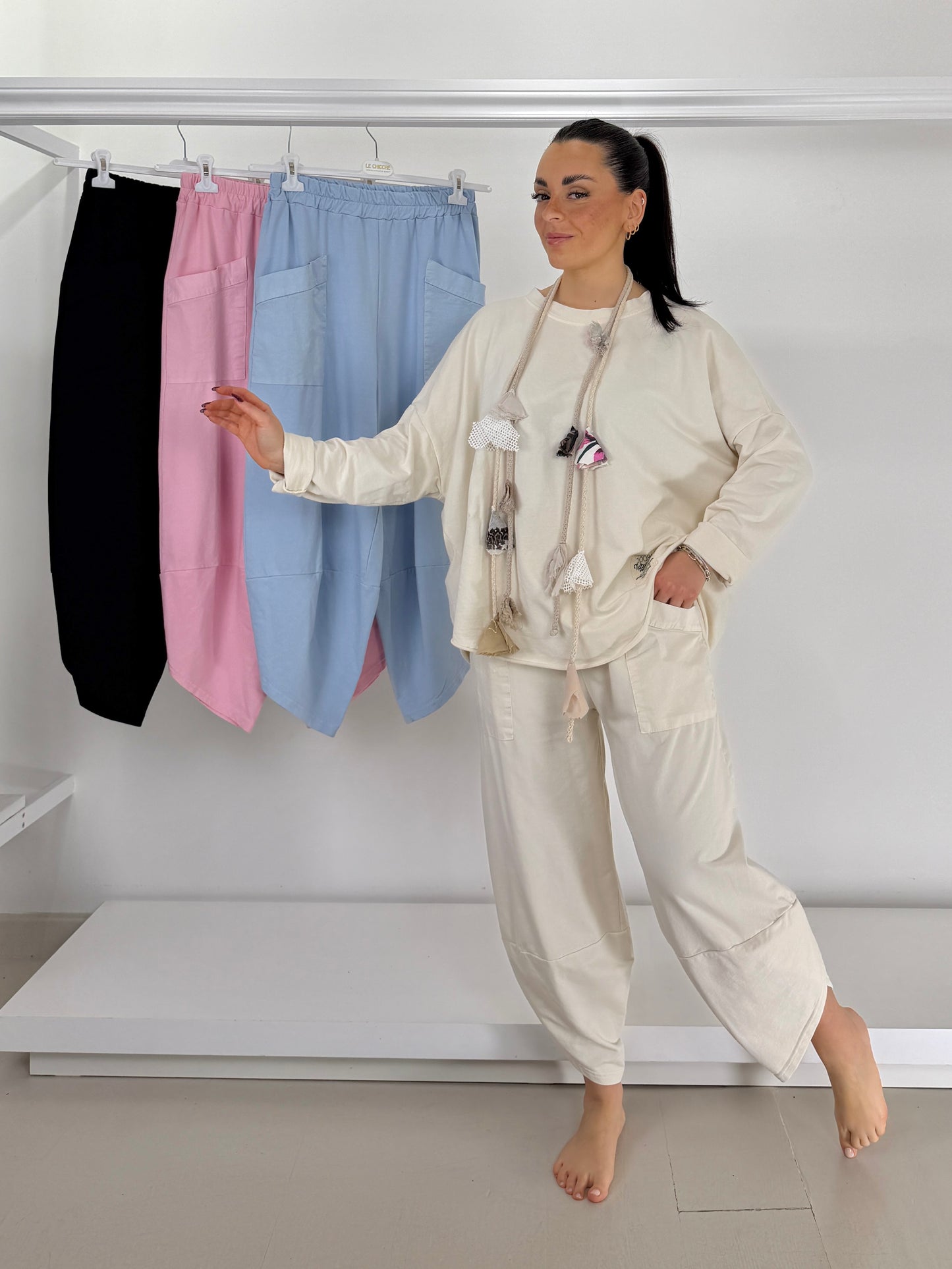 Pantalone garzato tulipano