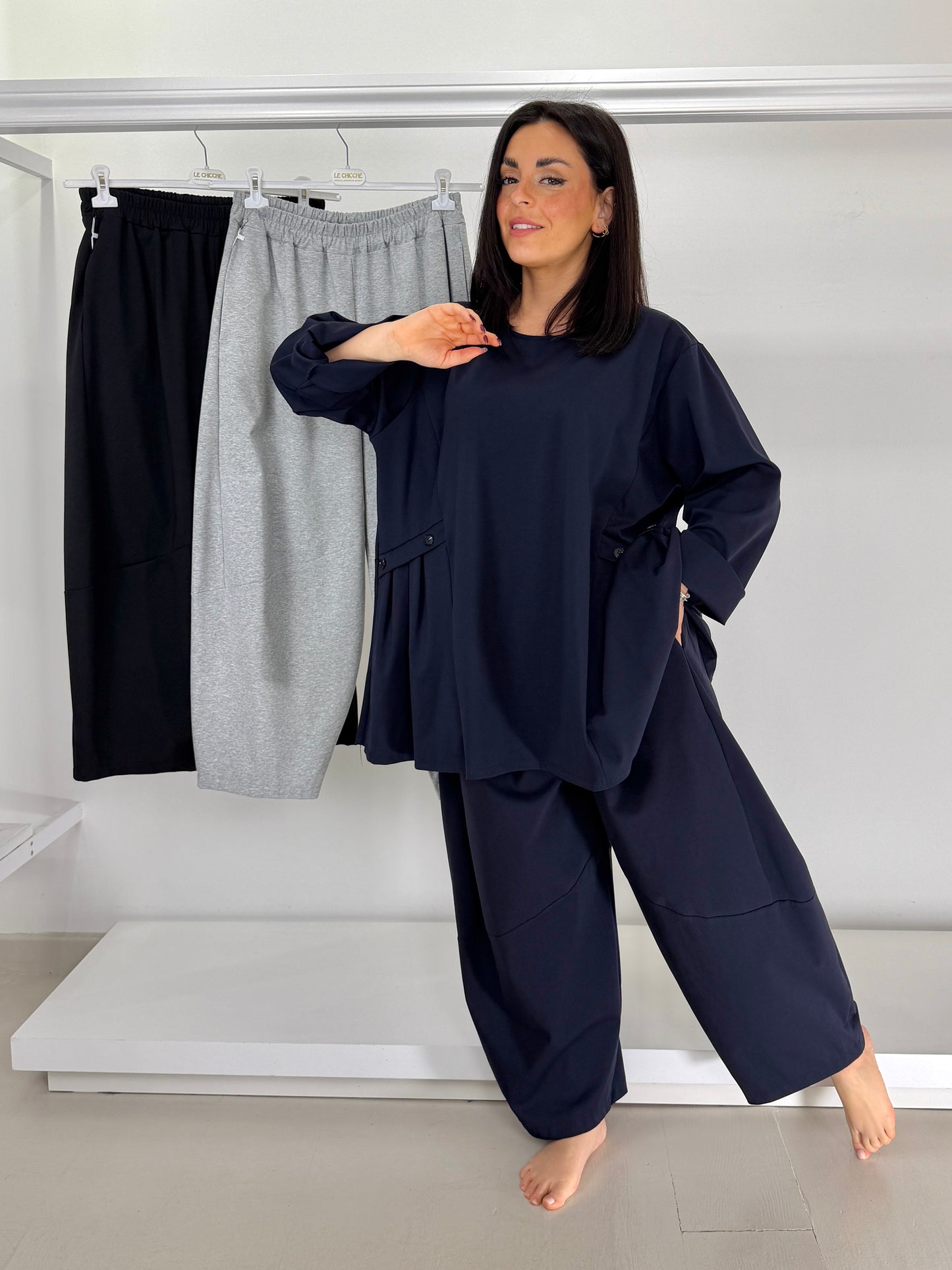 Pantalone punto roma a palloncino