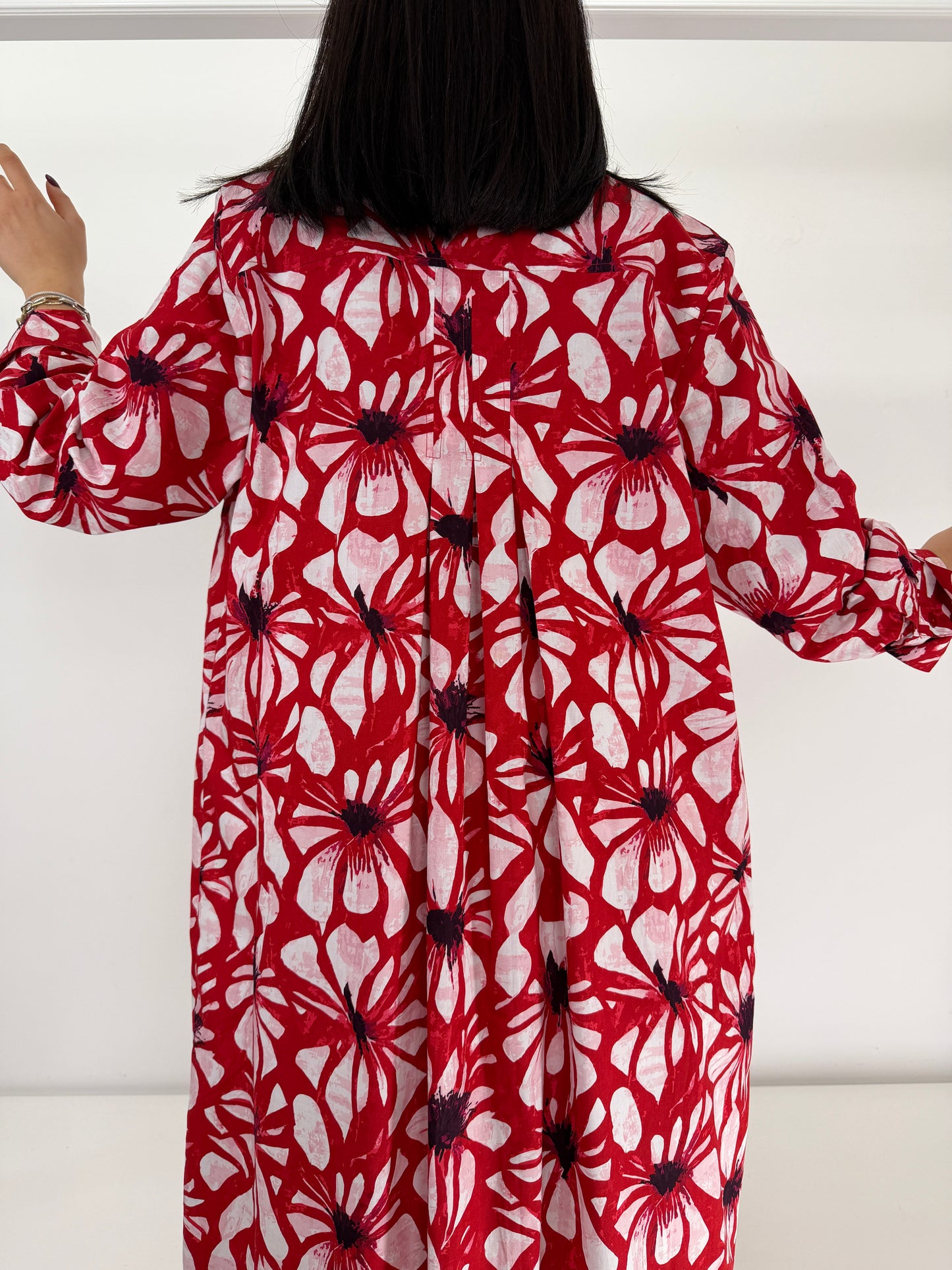 NOEN Abito chemisier fantasia con piegoni e tasca (catalogo)