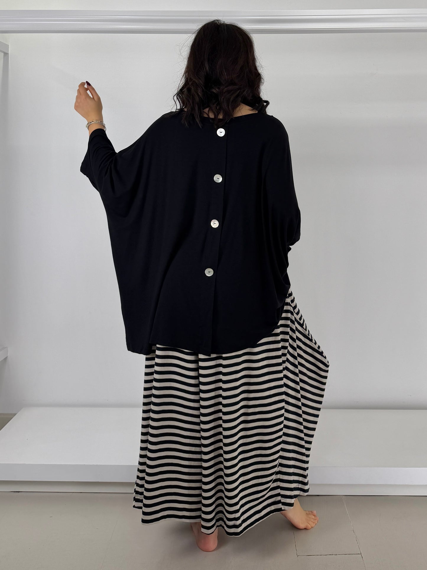 URBAN BY ALEMBIKA pantagonna a righe motivo tasche