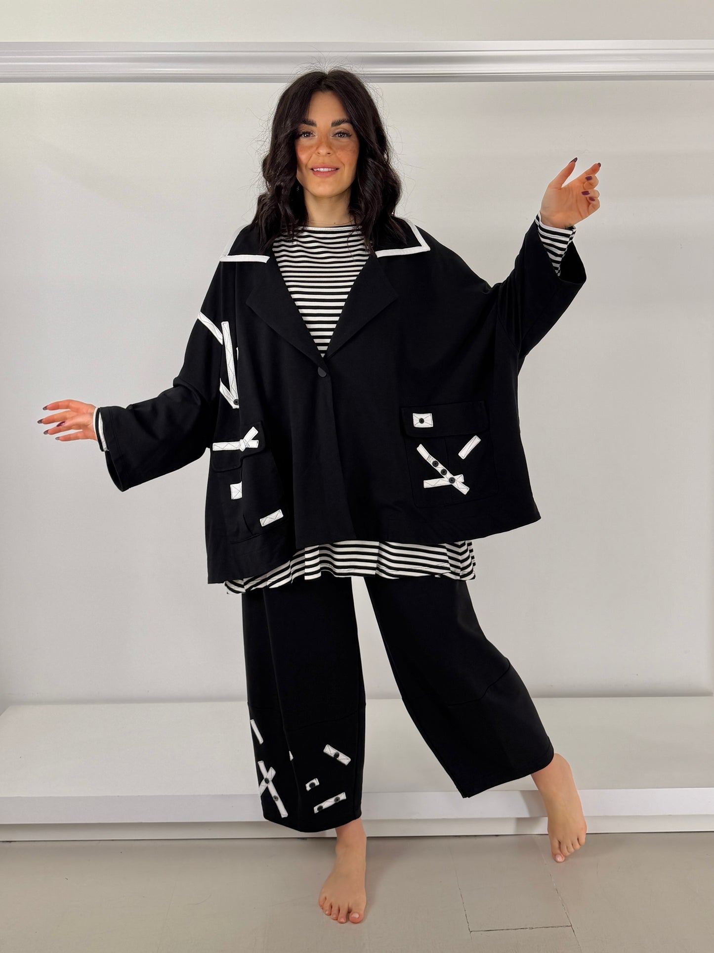 Maglia ruota a righe