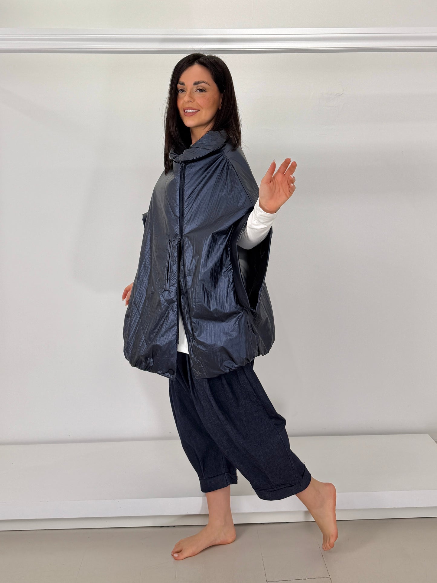 MY DAY Smanicato laminato blu