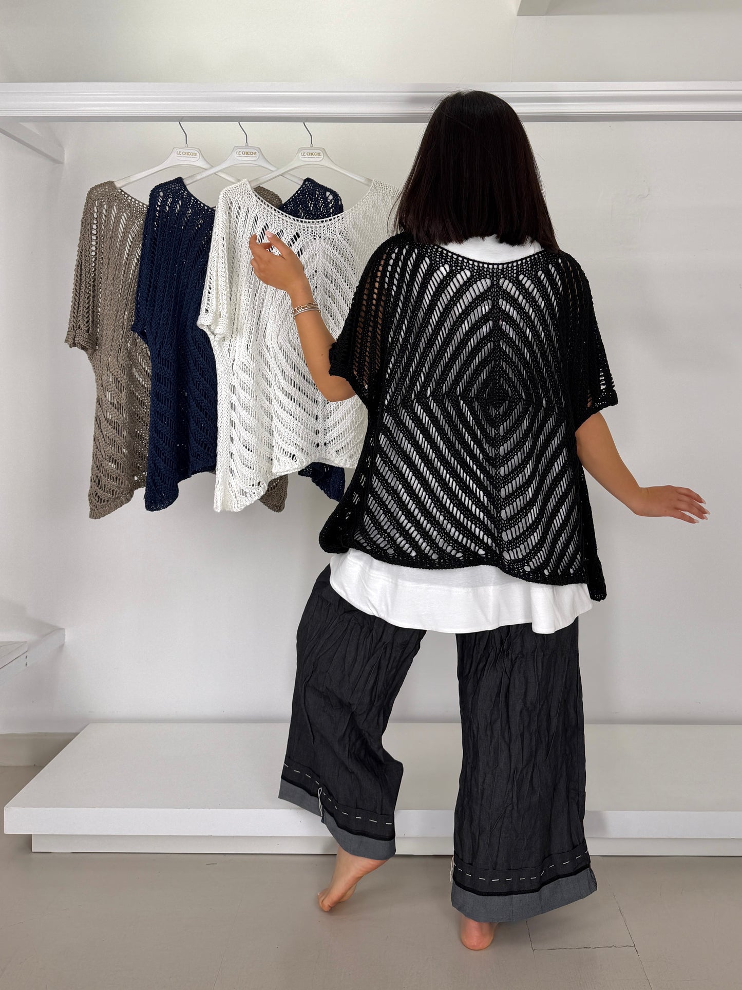 Maglia in filo rombi