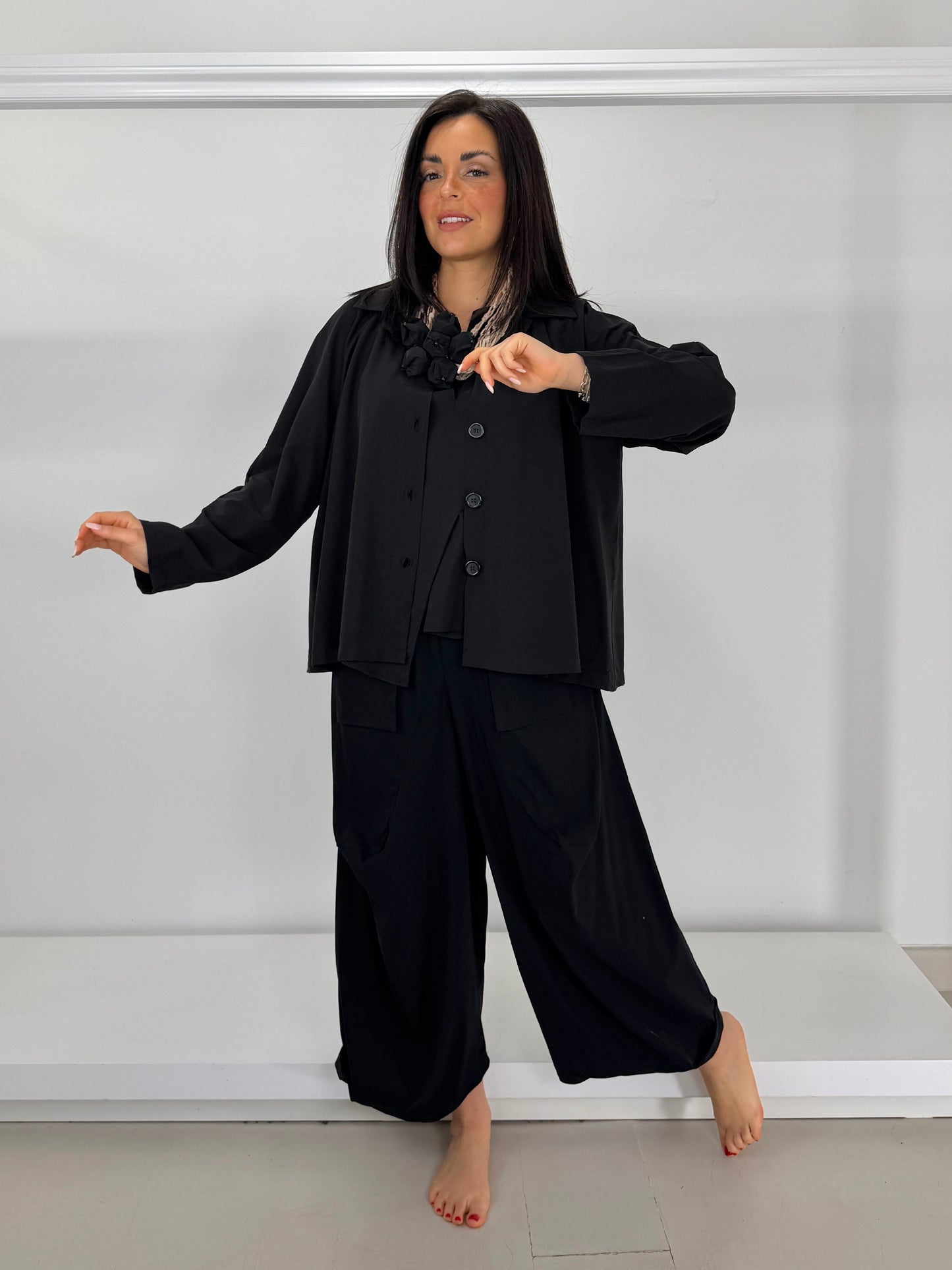 Giacca svasata in bengalina