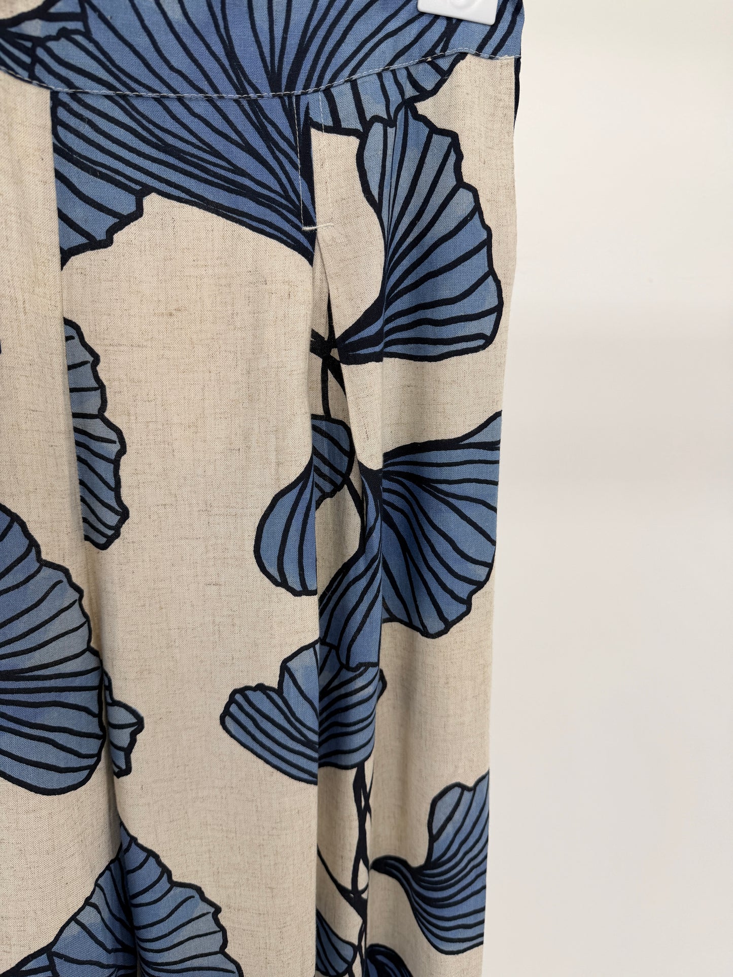 NOEN Pantalone misto lino fantasia