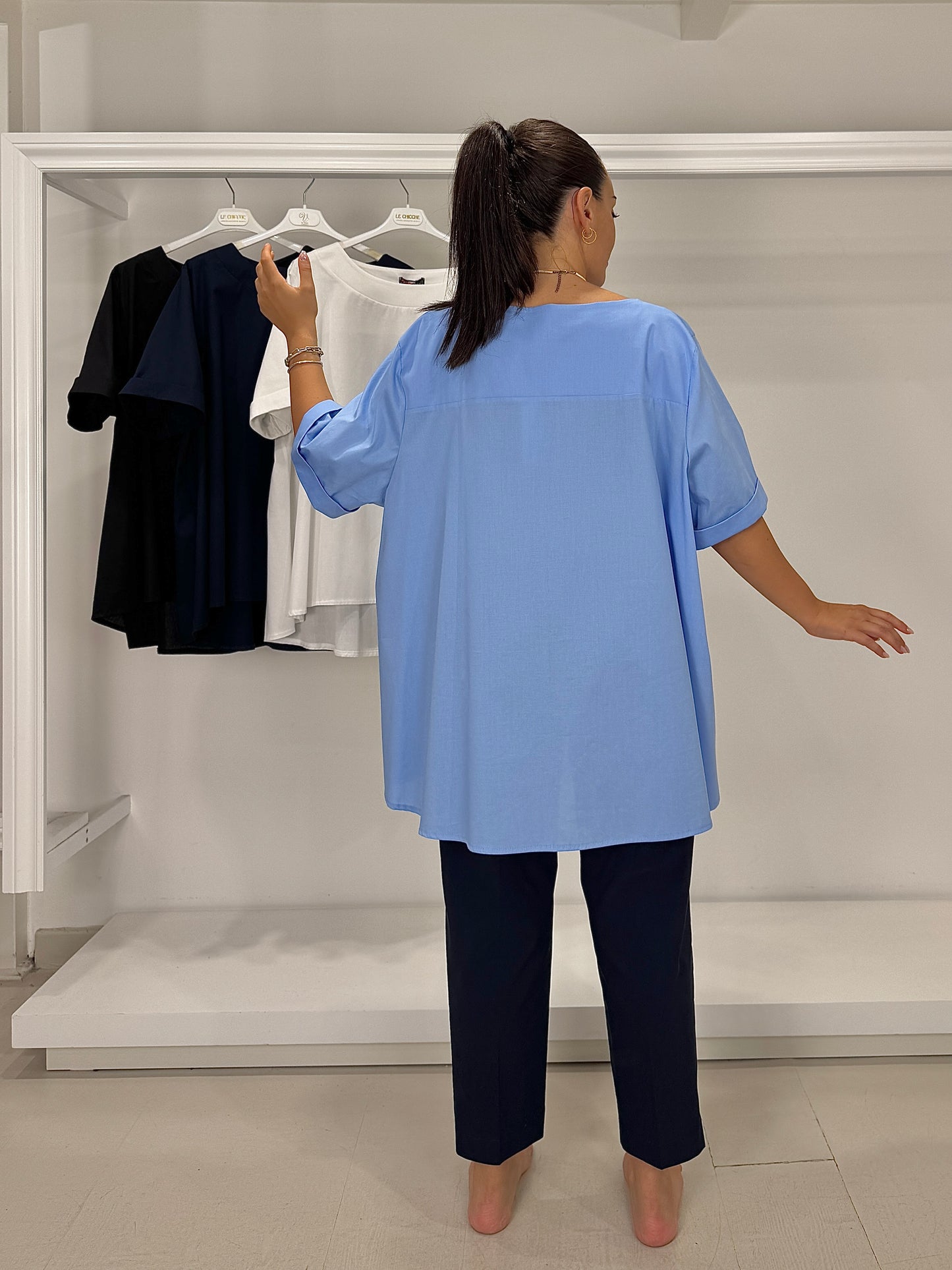 Casacca svasata tessuto camicia