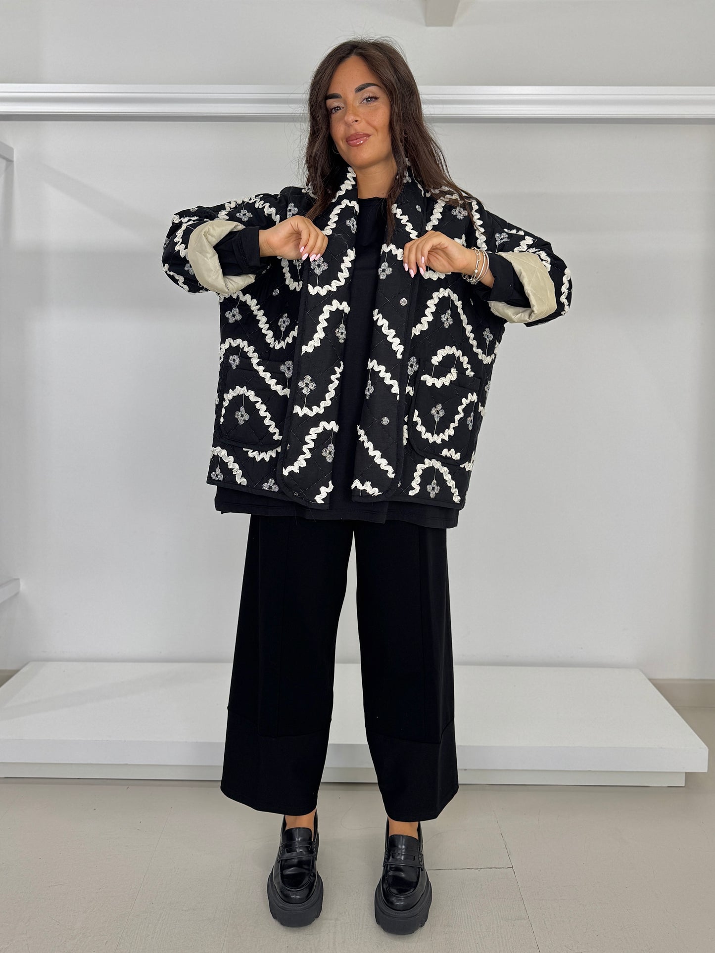 DOLCEMENTE CURVY pantalone a T misto viscosa