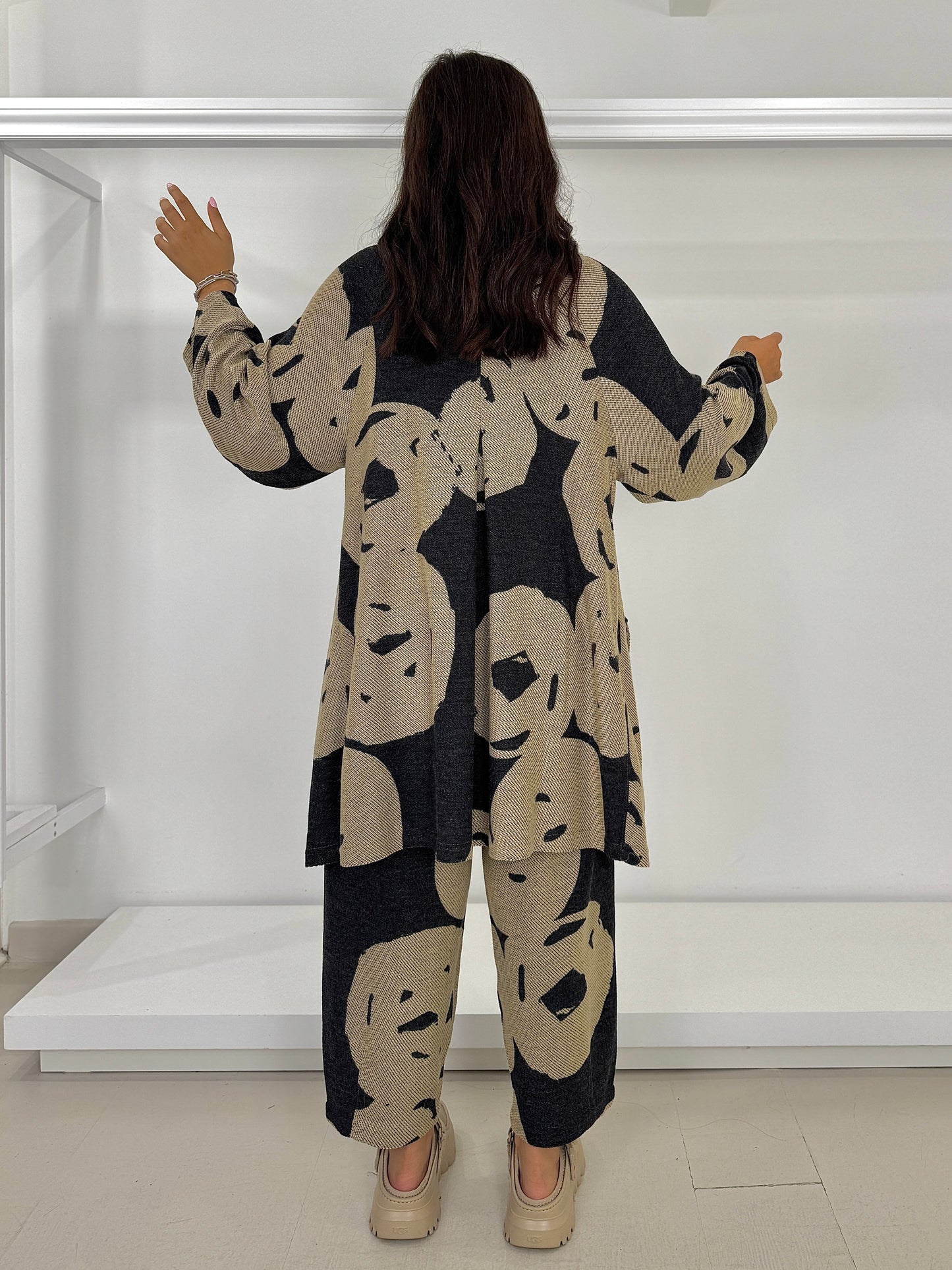 NOEN Pantalone fantasia astratta