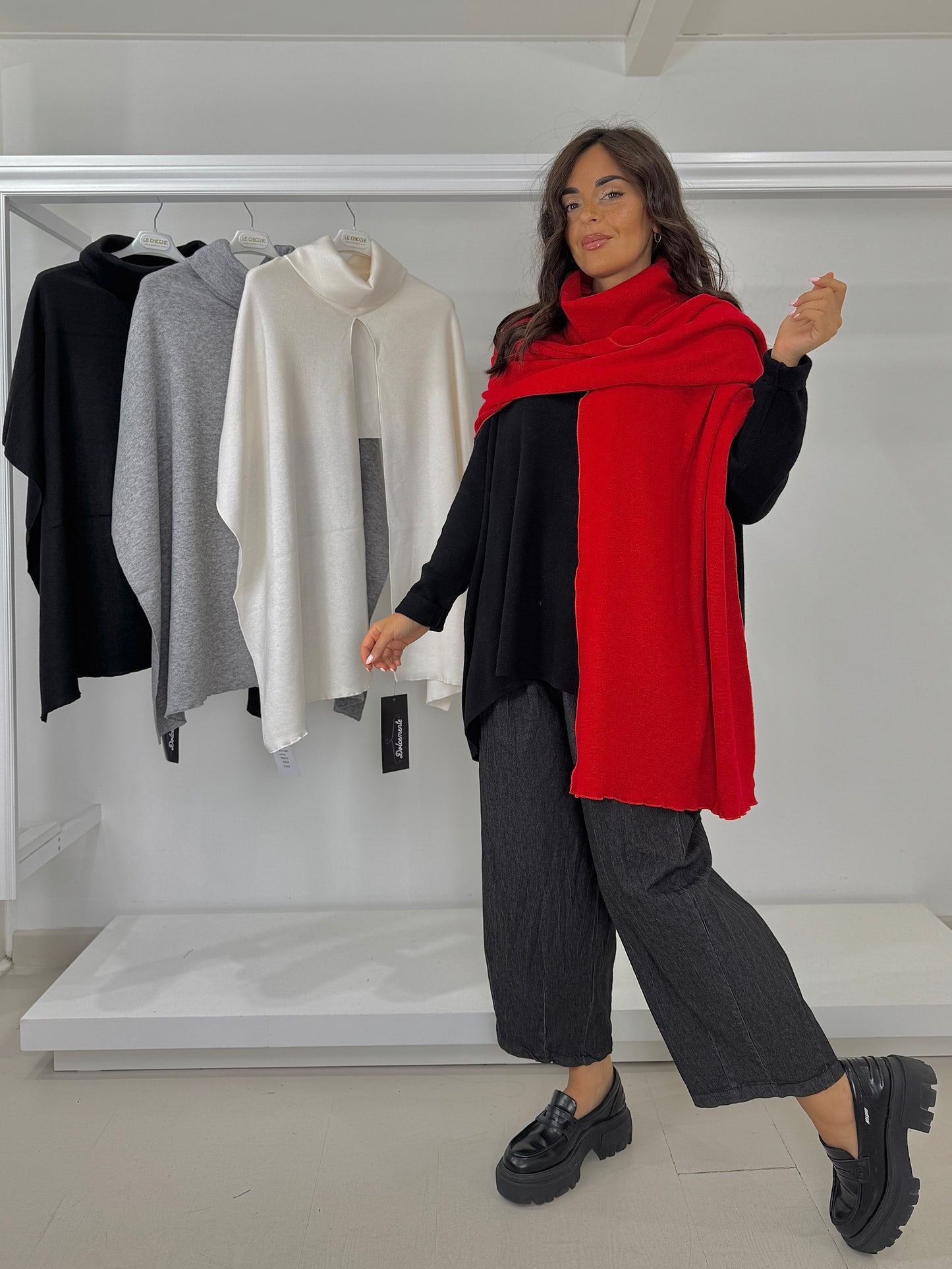 Pantalone ovetto effetto jeans elasticizzato