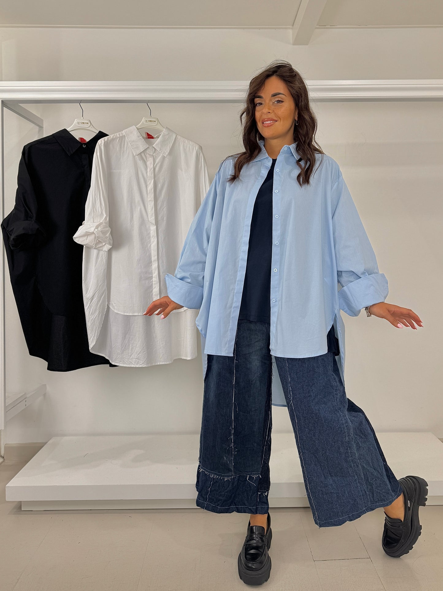 Camicia lunga stondata