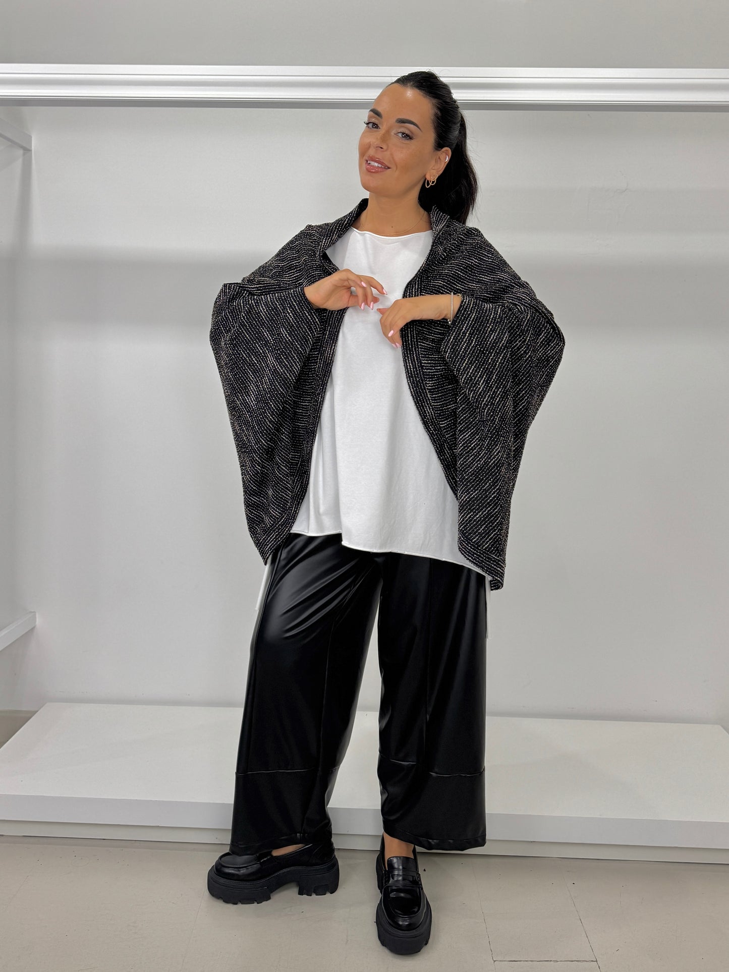 DOLCEMENTE CURVY cardigan rombo tessuto chanel