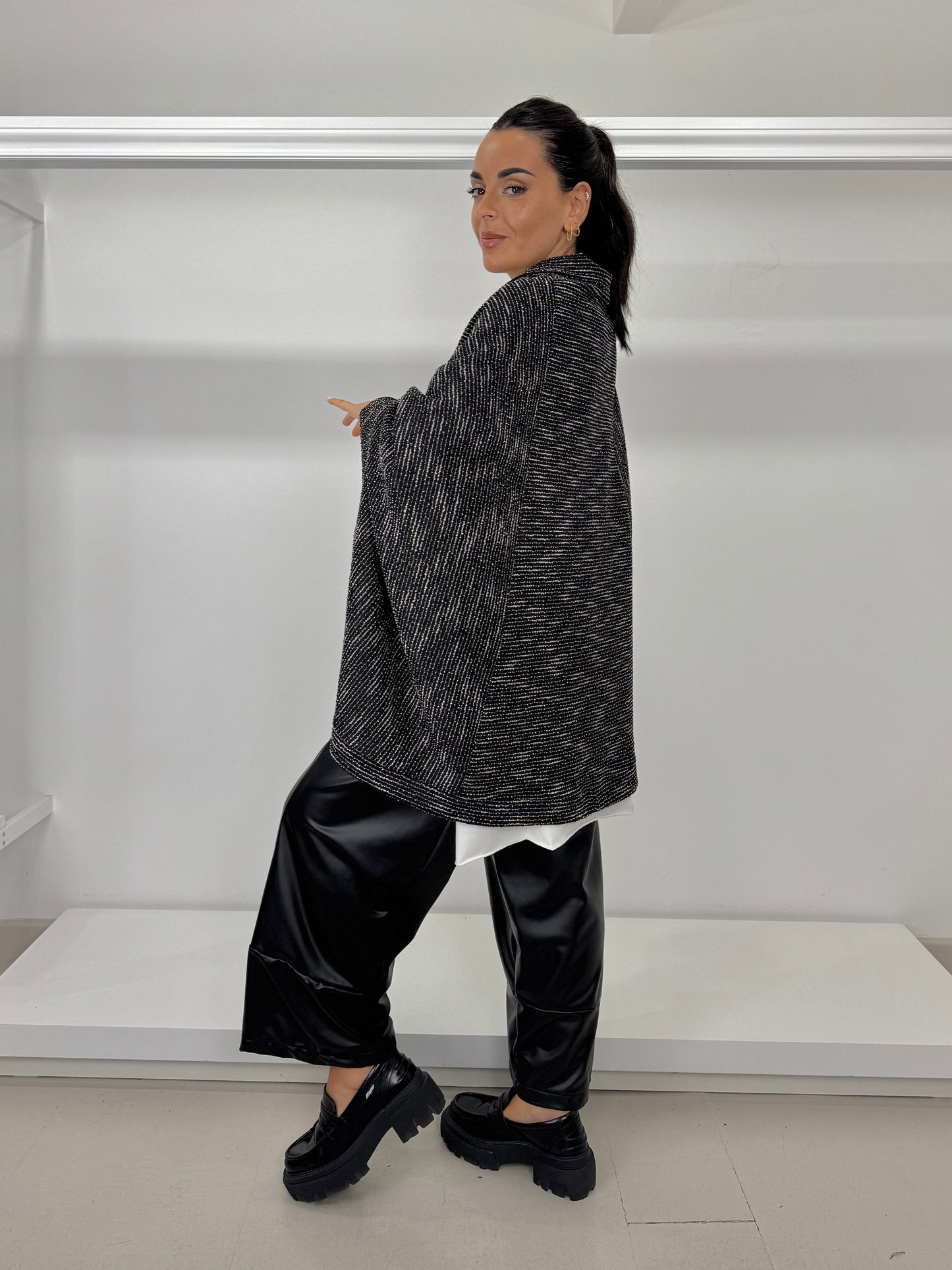 DOLCEMENTE CURVY cardigan rombo tessuto chanel