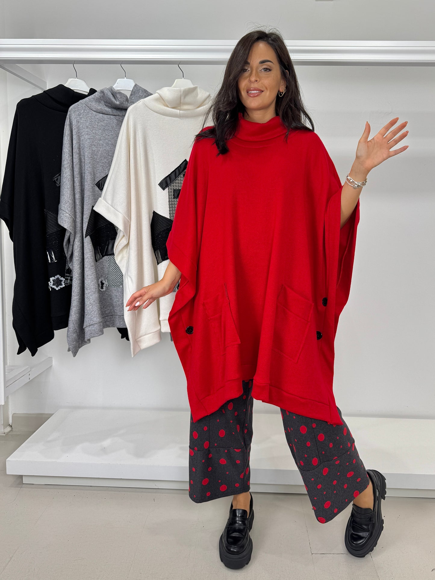 DOLCEMENTE CURVY pantalone a t con bolli