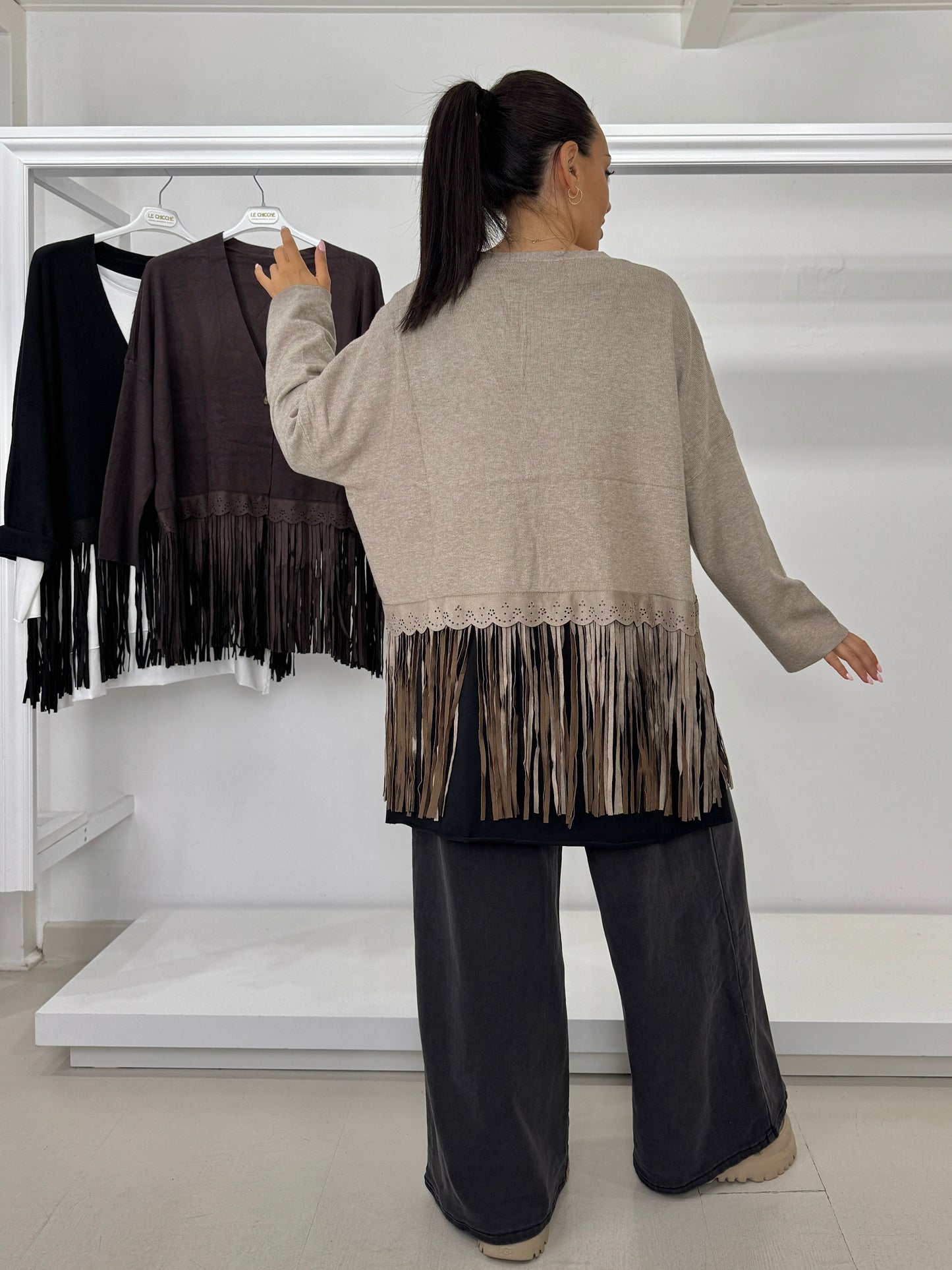 Cardigan frange