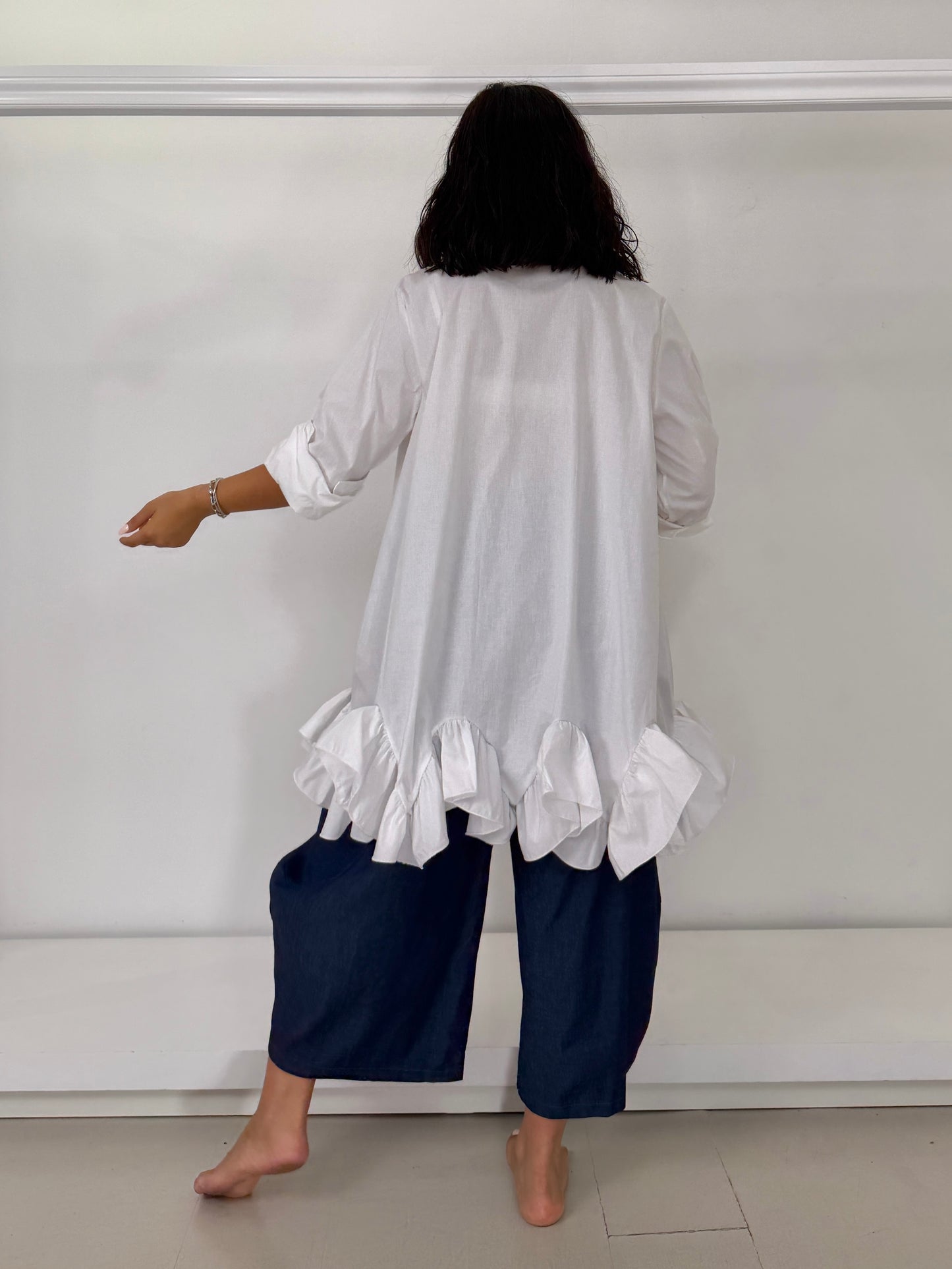 Camicia fondo rouches
