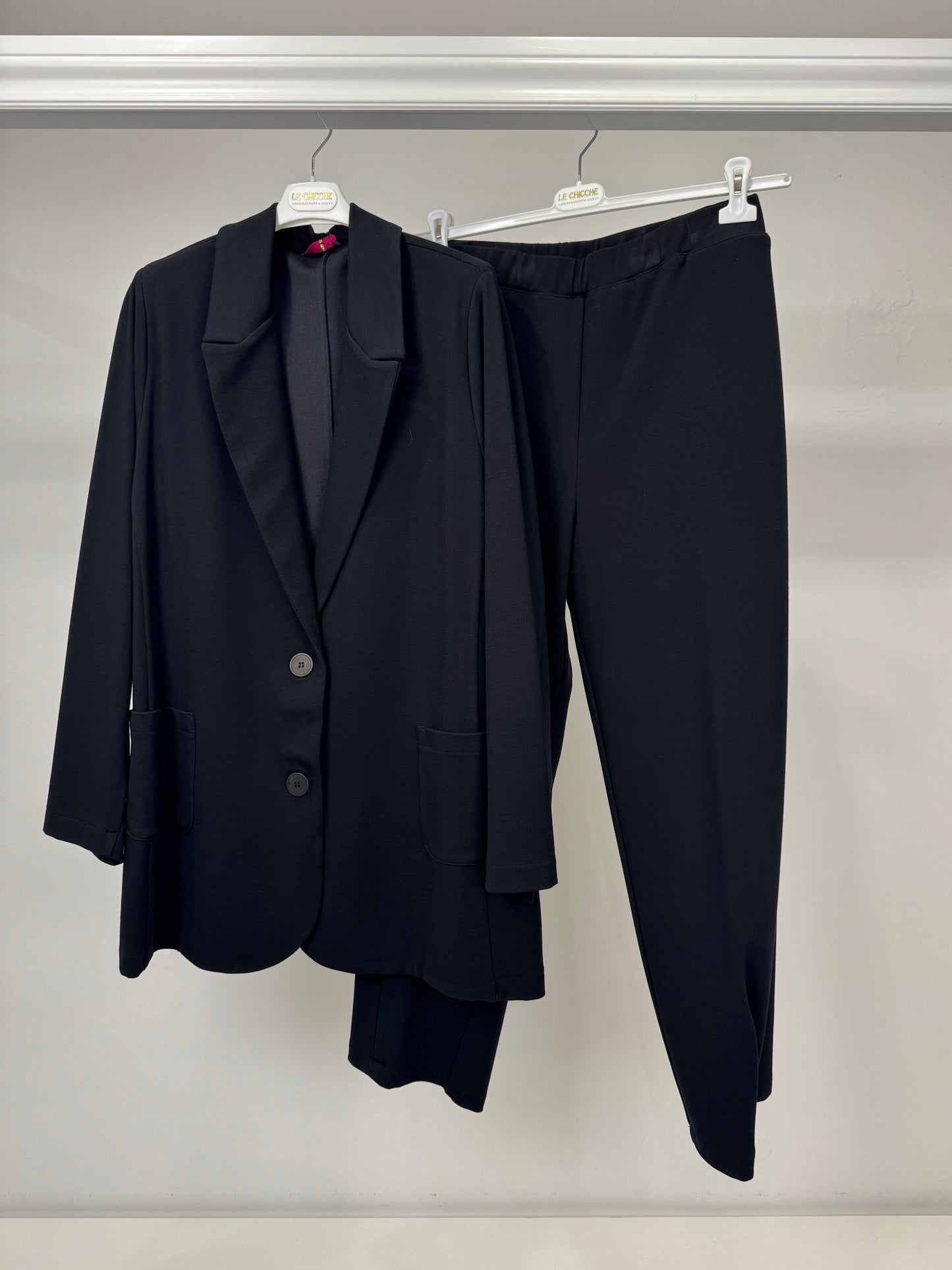 SOPHIA Pantalone piquette elasticizzato