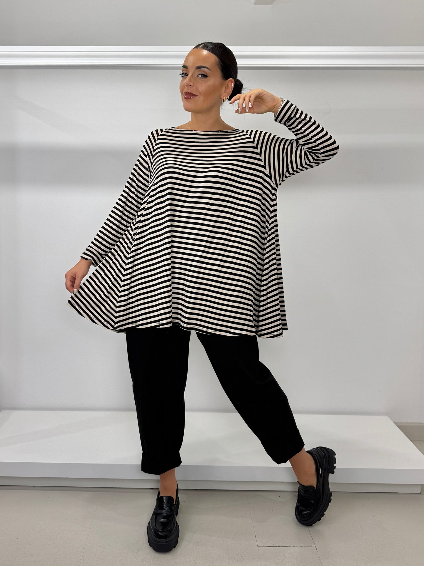 Maglia ruota a righe