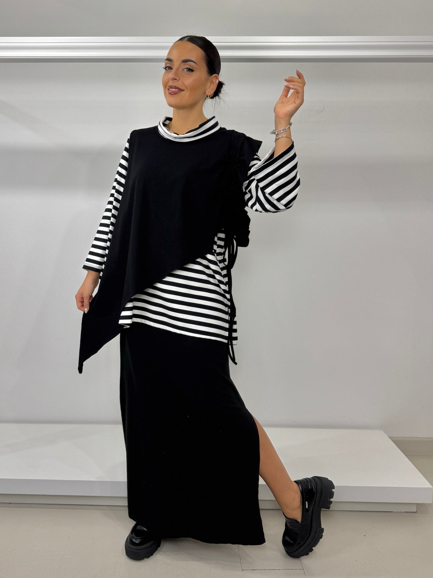 Maglia garzata righe