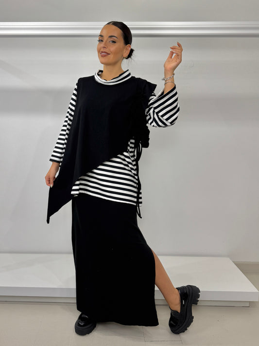 Maglia garzata righe
