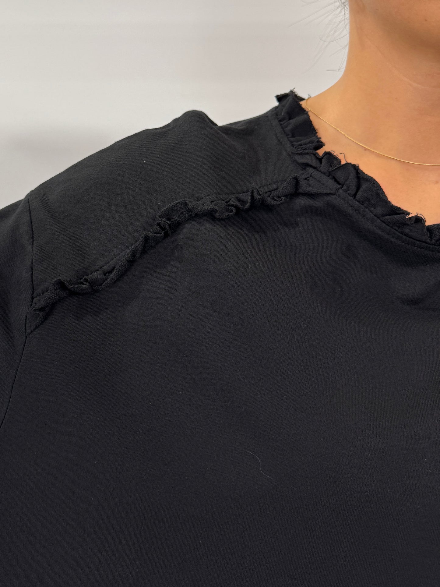 XXLAFEMME Maglia garzata mini rouches