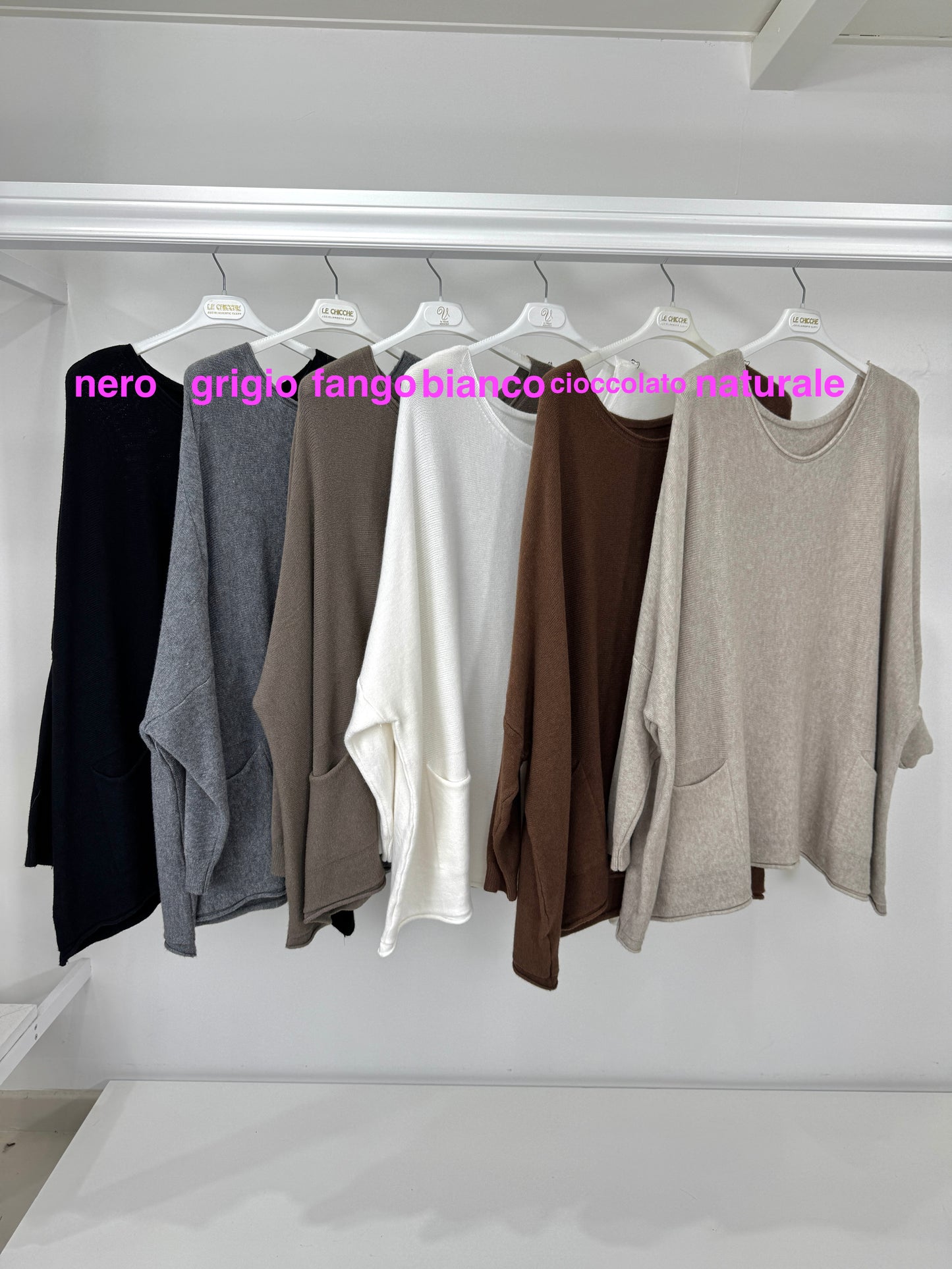 Pullover maxi con tasche
