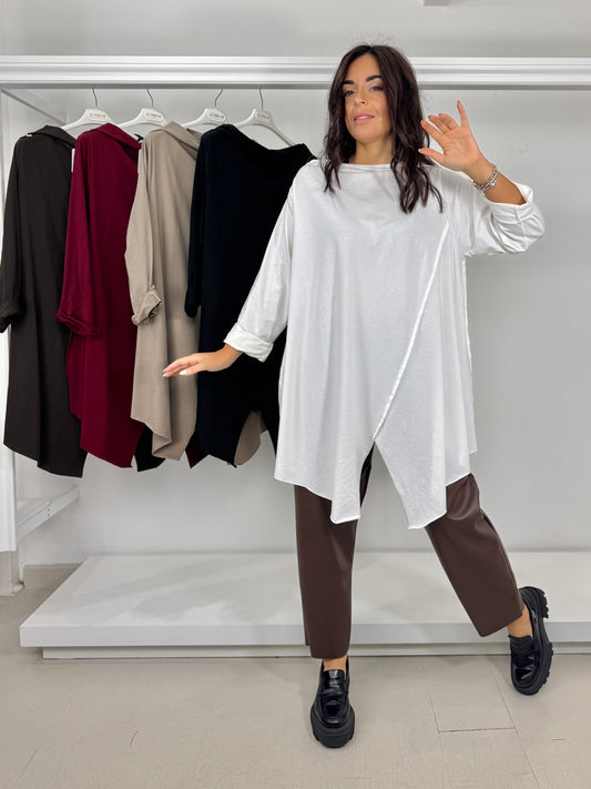 Maglia svasata collo a cratere