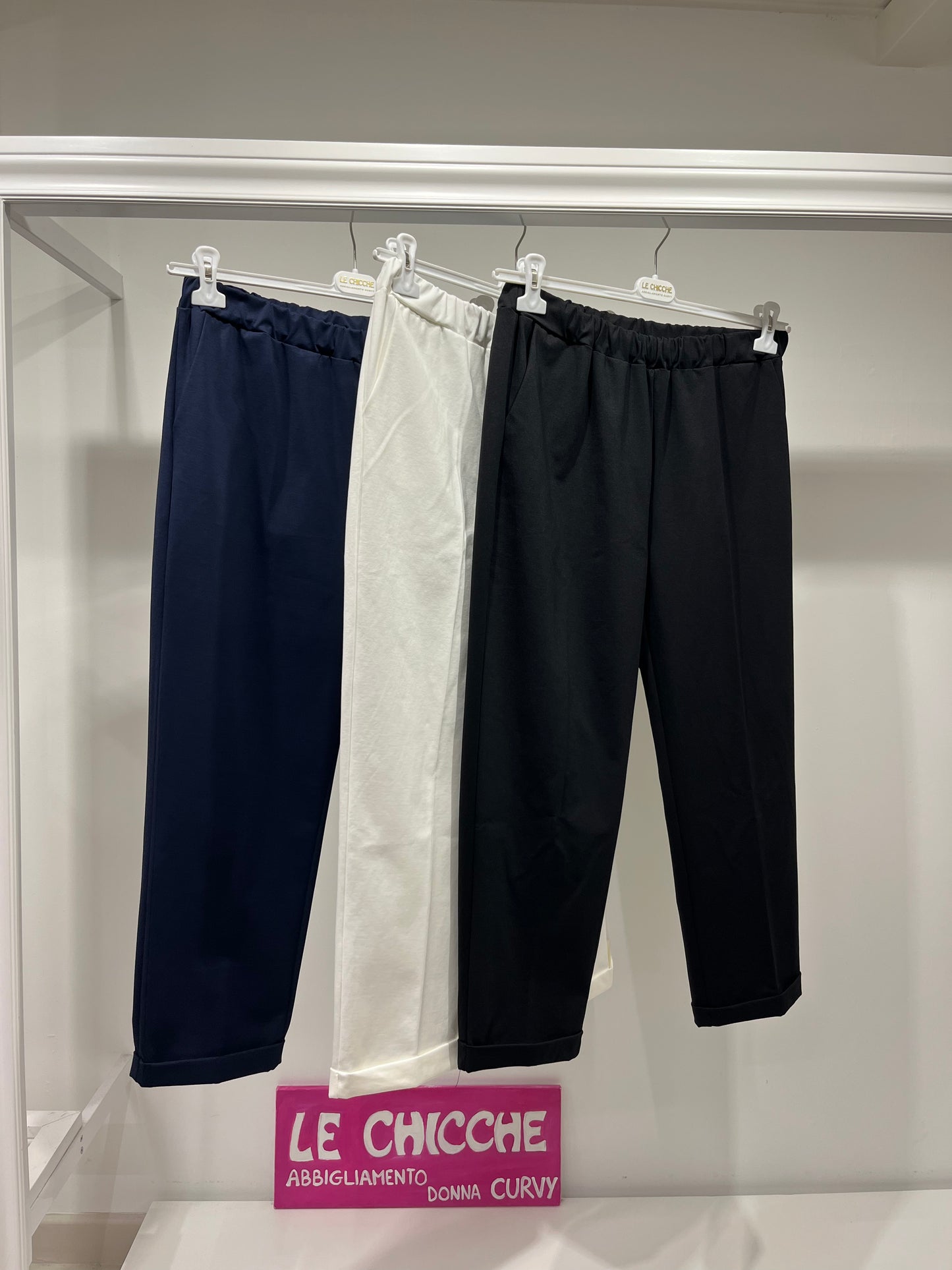 Pantalone punto milano leggero basic