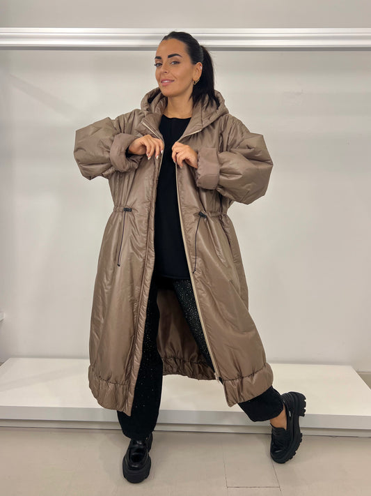 SOPHIA Piumino lungo motivo coulisse