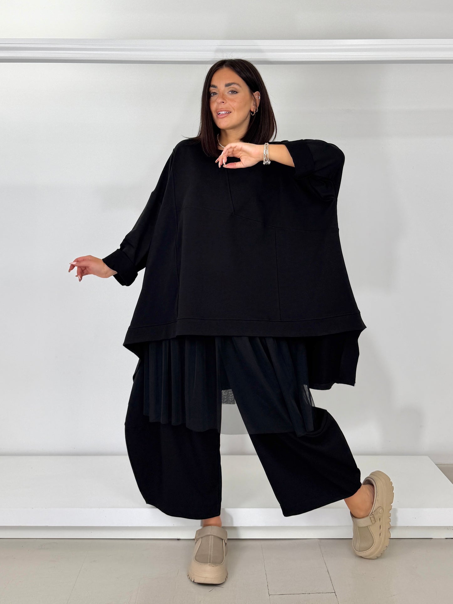 Maxi felpa garzata