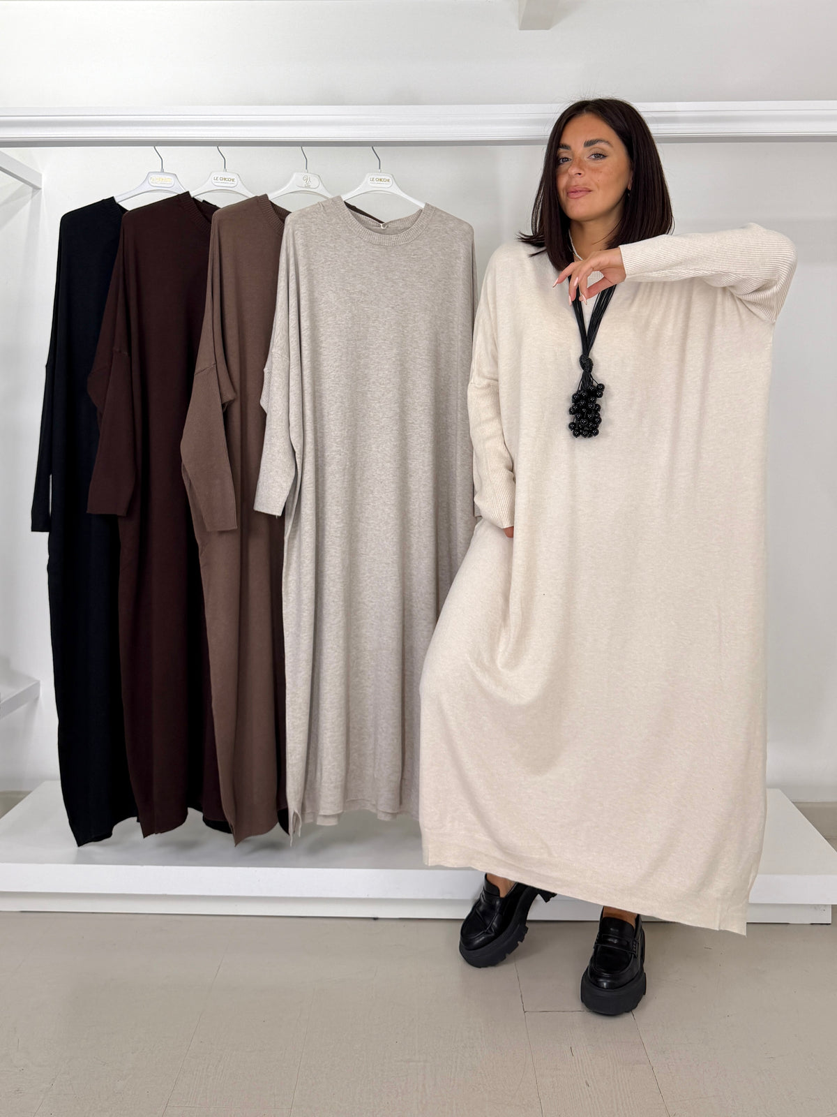 Abito lungo in maglia