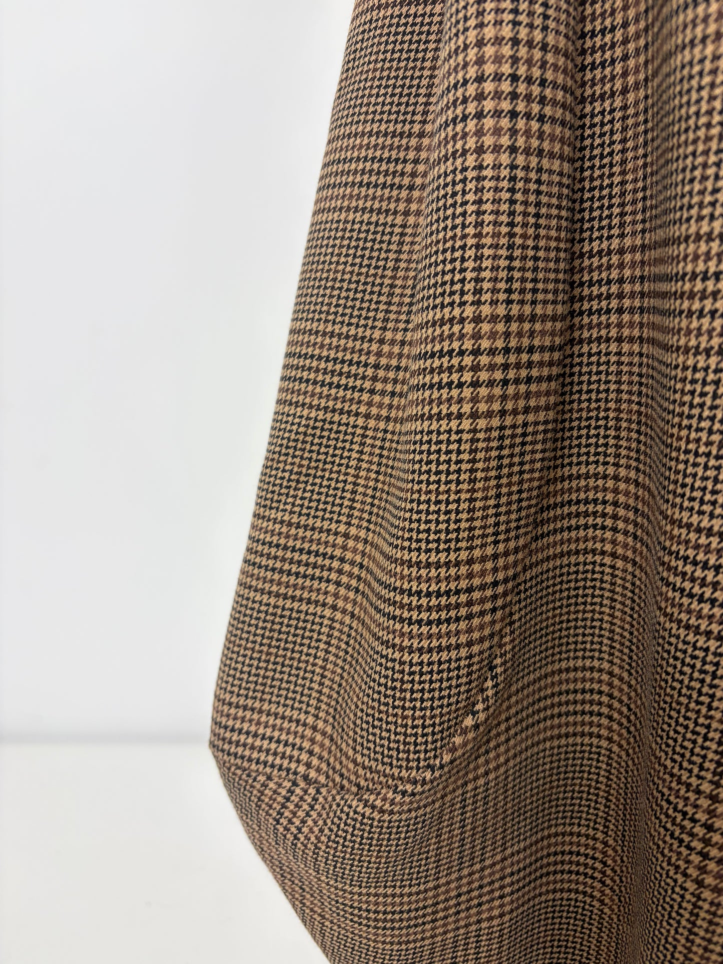 Pantalone baloon quadri - fondo camel