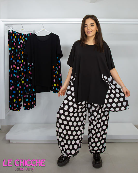 Pantalone bolli lungo elastico sul fondo