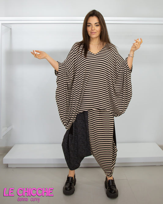 URBAN BY ALEMBIKA Pantalone mix righe