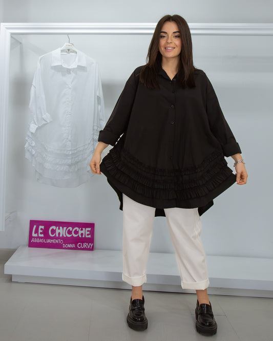 Camicia svasata motivo frappe