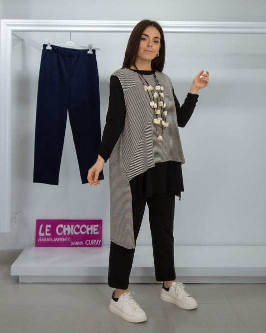 Pantalone punto milano leggero basic