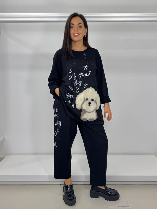 E.D. Maglia applicazione e dipinto a mano