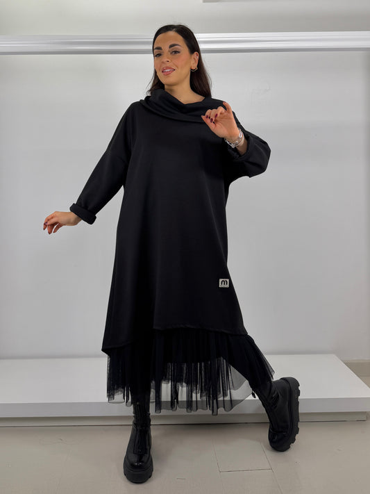 Abito neoprene collo ad anello